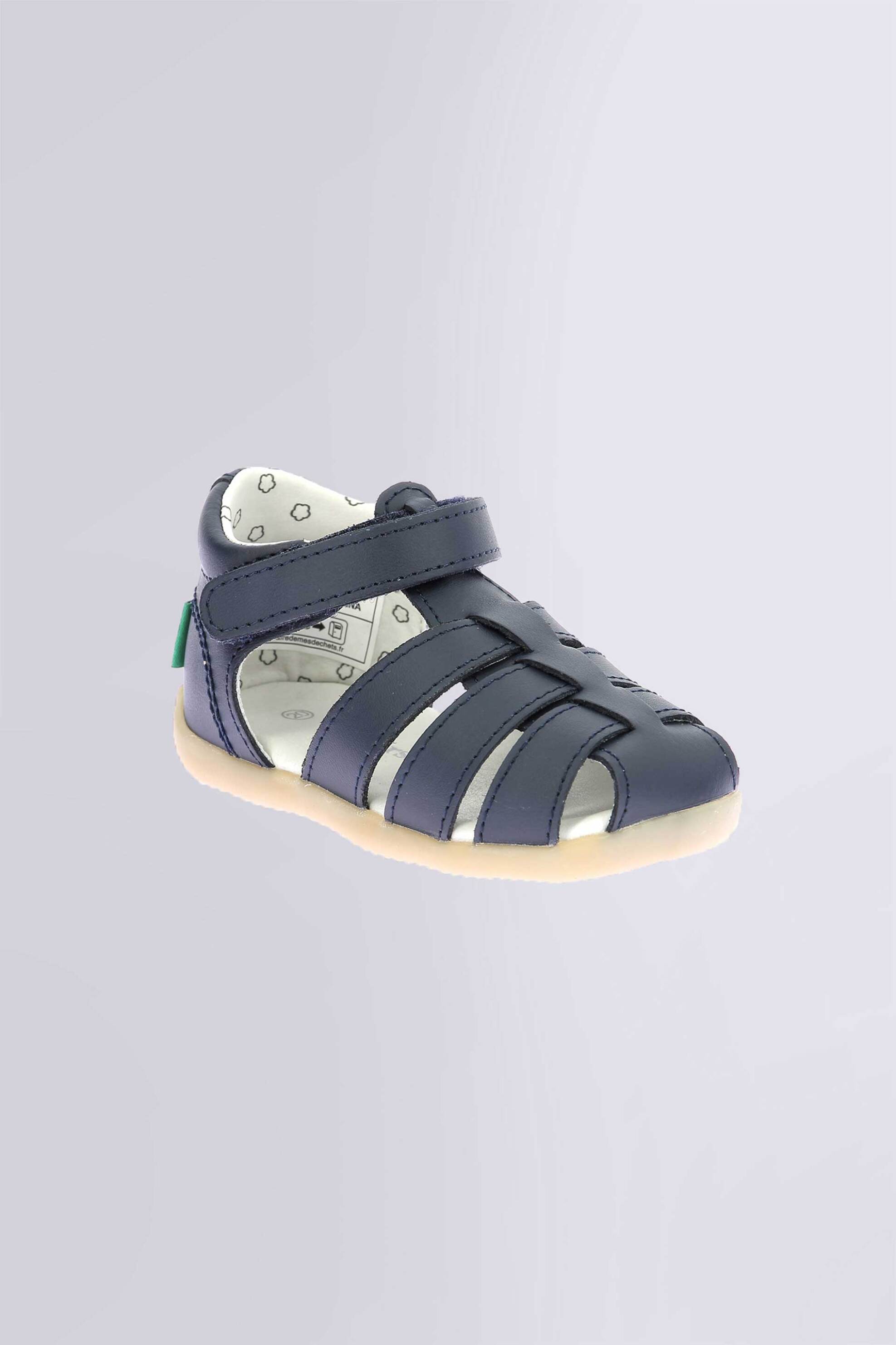 Kickers βρεφικά δερμάτινα πέδιλα "Bigflo-C" (20-25) - 962450-10 Σκούρο Μπλε φωτογραφία