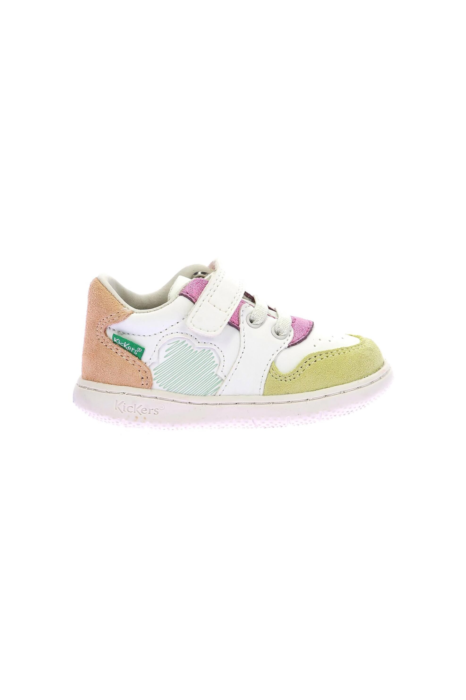 KICKERS Kickers παιδικά sneakers με velcro "Kickbrownie" (21-27) - 1213530-10-0 Λευκό