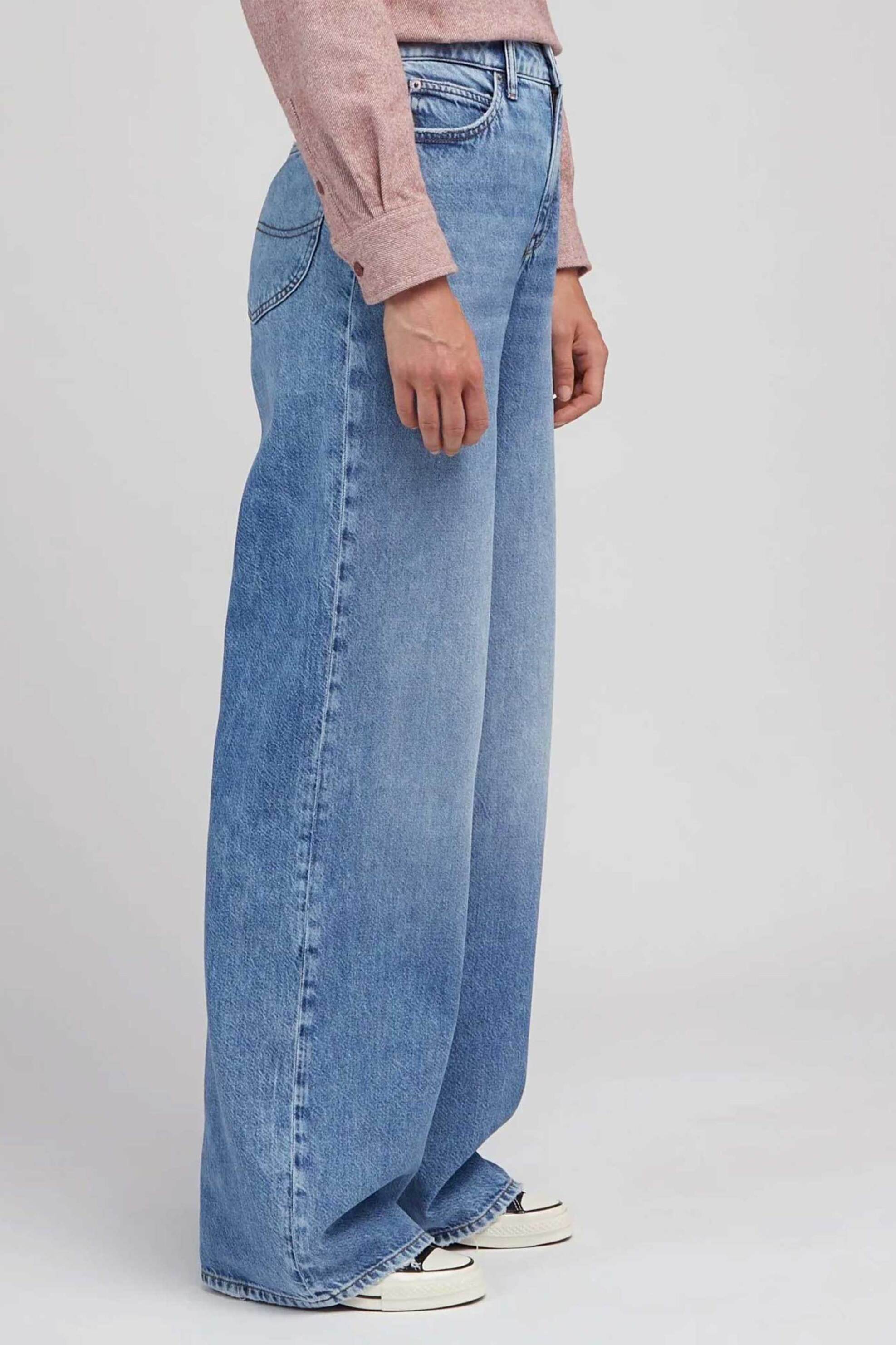 Lee® γυναικείο ψηλόμεσο τζιν παντελόνι πεντάτσεπο Wide Leg "Stella" - 112346641 Denim Blue φωτογραφία