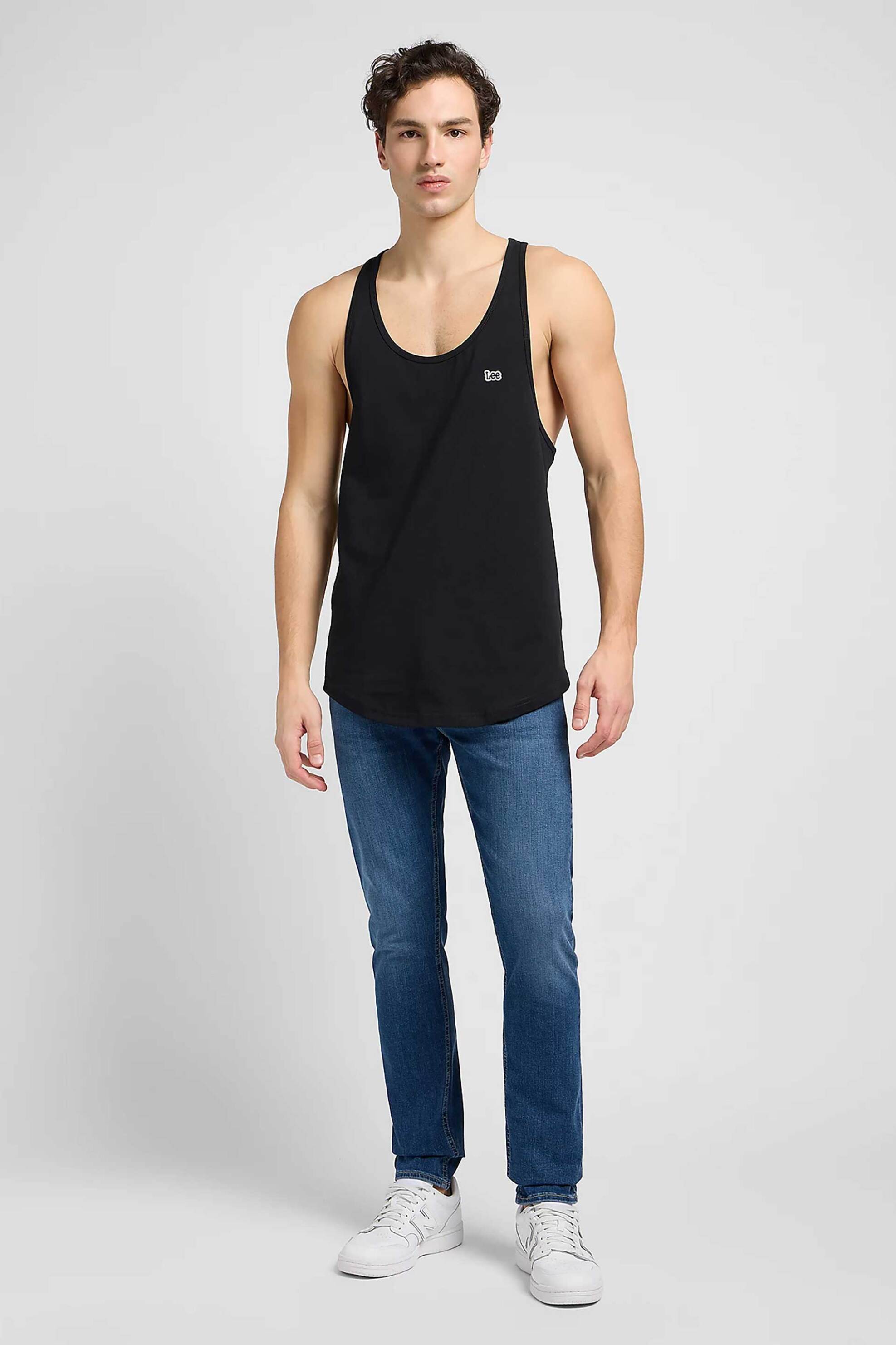 Lee® ανδρικό τζιν παντελόνι πεντάτσεπο Slim Fit "Luke" - 112346319 Denim Blue Σκούρο