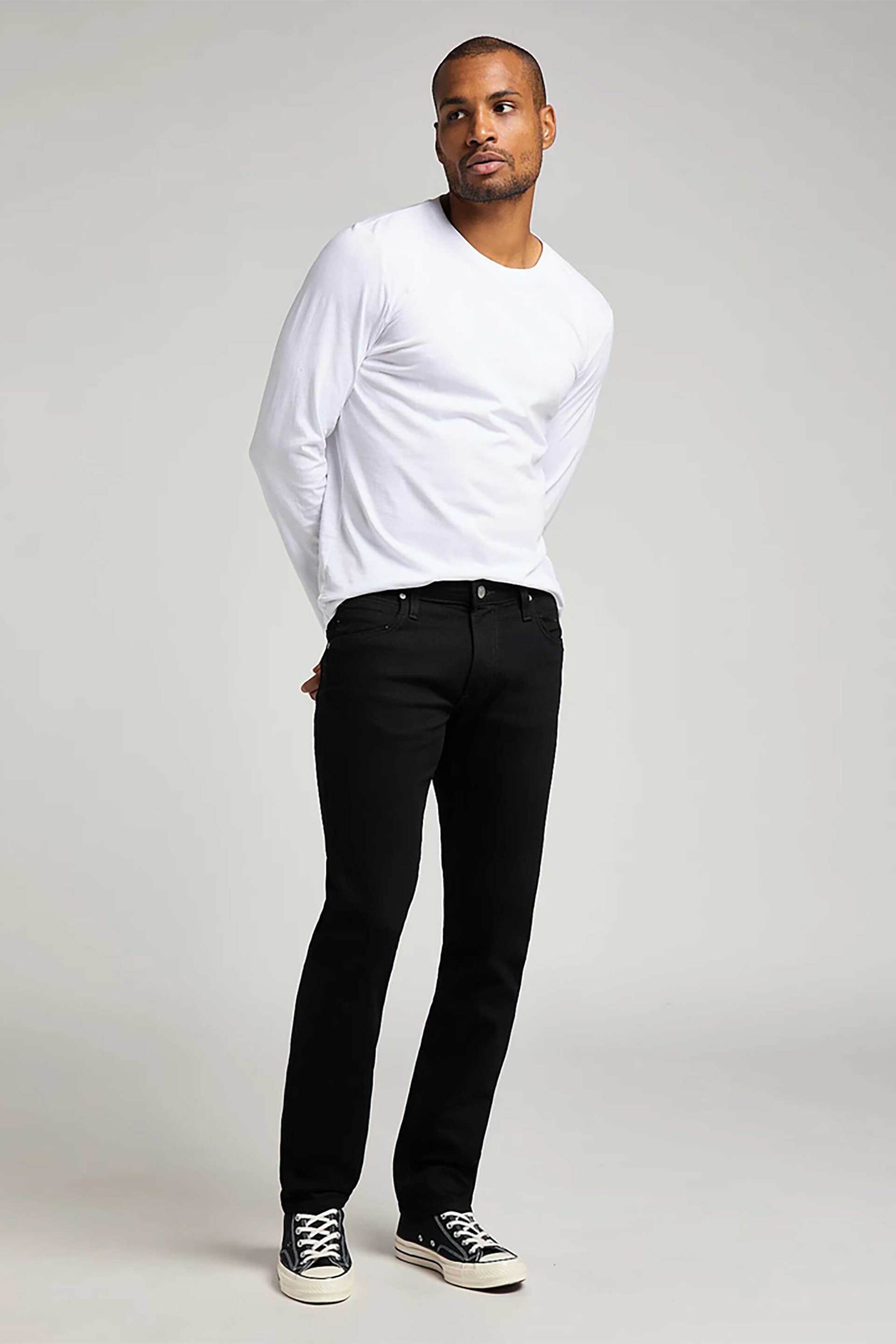 Lee® ανδρικό τζιν παντελόνι πεντάτσεπο Straight Fit "Daren" - L707HFAE-1 Μαύρο