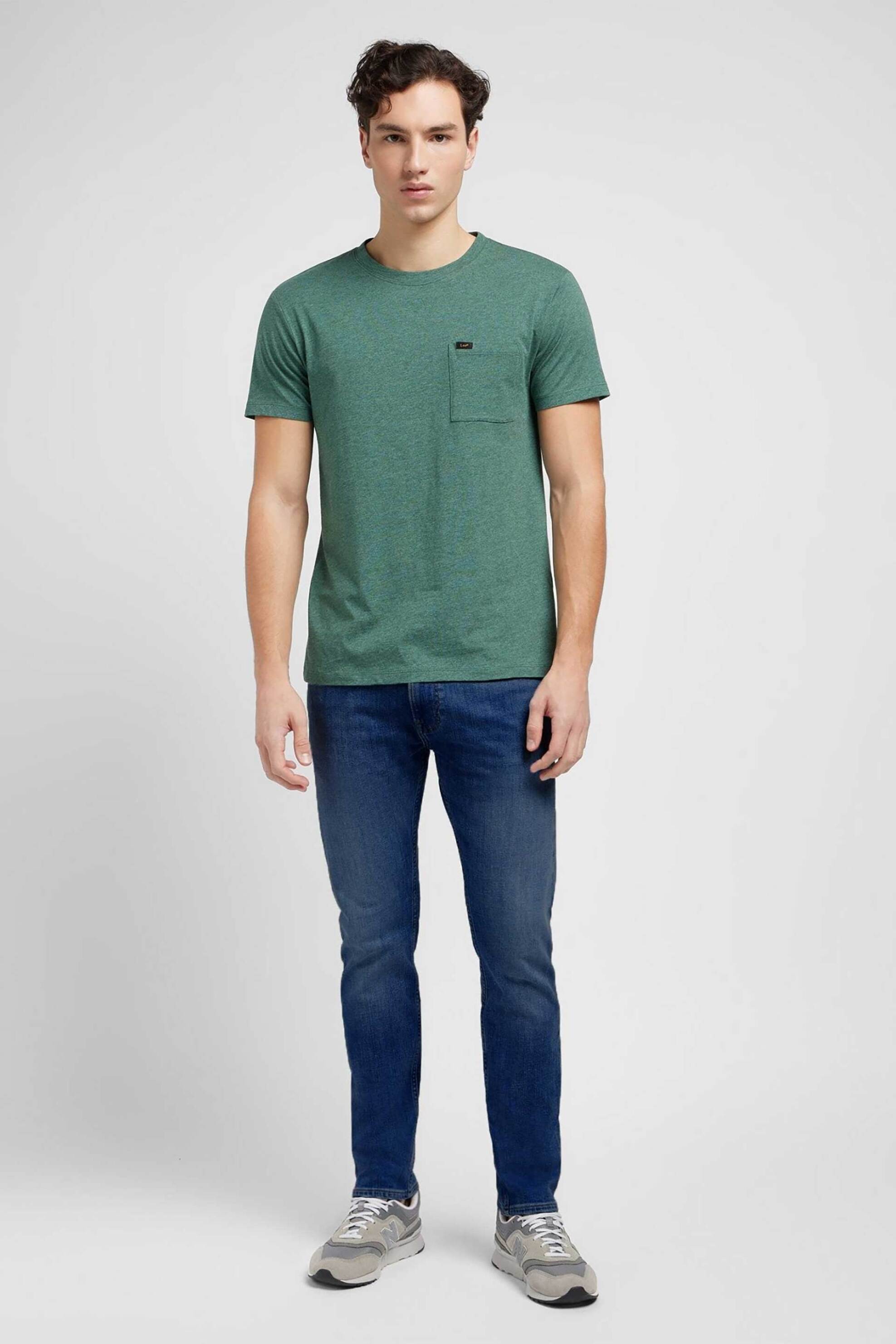 Lee® ανδρικό τζιν παντελόνι πεντάτσεπο Slim Fit "Rider" - 112360204 Denim Blue