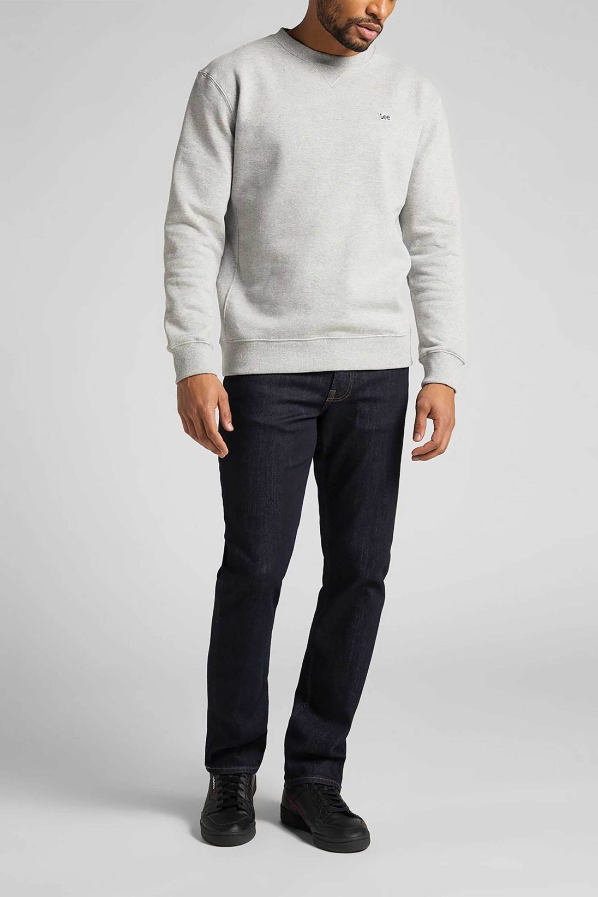 LEE Lee® ανδρικό τζιν παντελόνι πεντάτσεπο Straight Fit "Brooklyn" - 112110175 Denim Blue Σκούρο