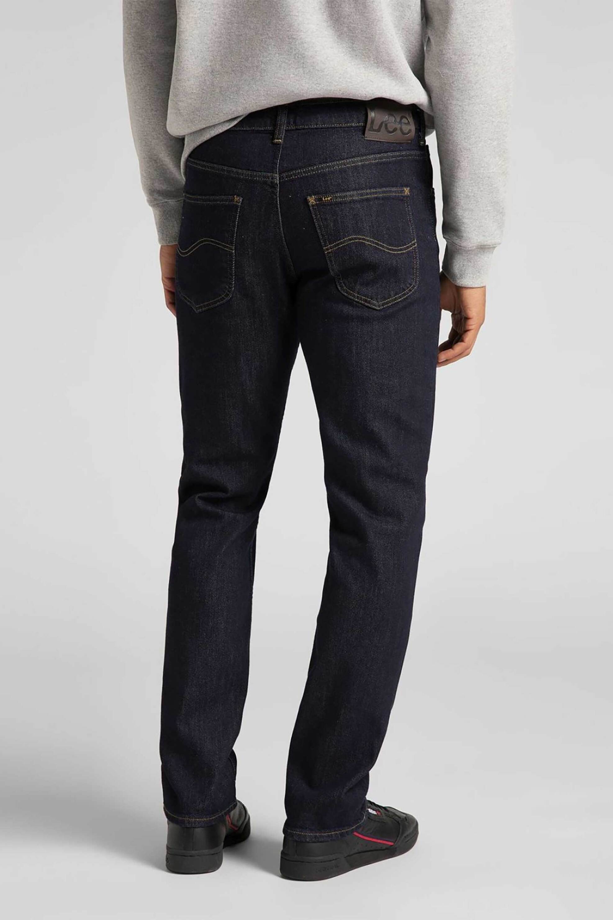Lee Ανδρικό Τζιν Παντελόνι Πεντάτσεπο Straight Fit Brooklyn - 112110175 Denim Blue Σκούρο