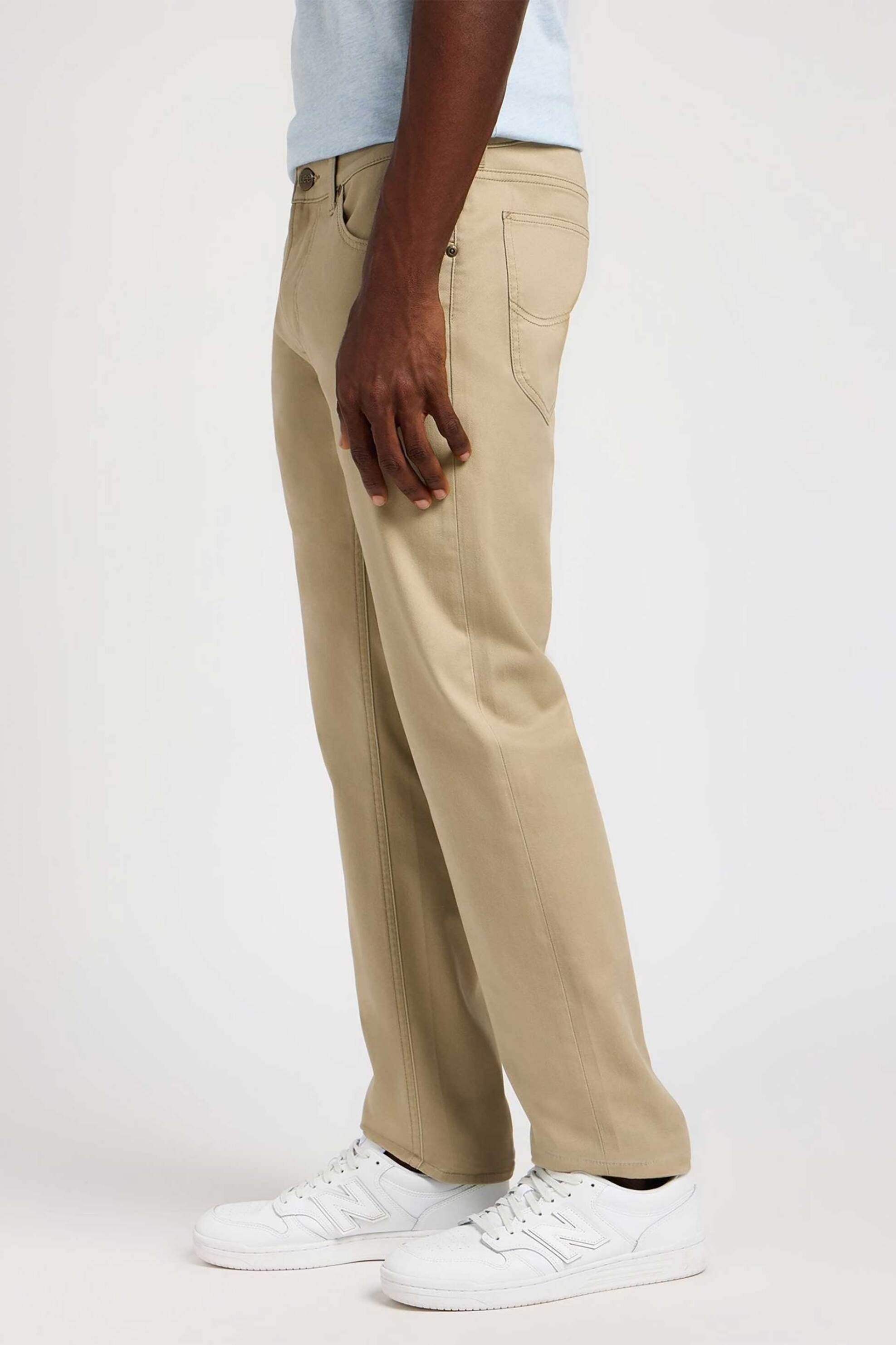 Lee® ανδρικό τζιν παντελόνι πεντάτσεπο Regular Fit "Daren" - 112349219 Εκρού φωτογραφία