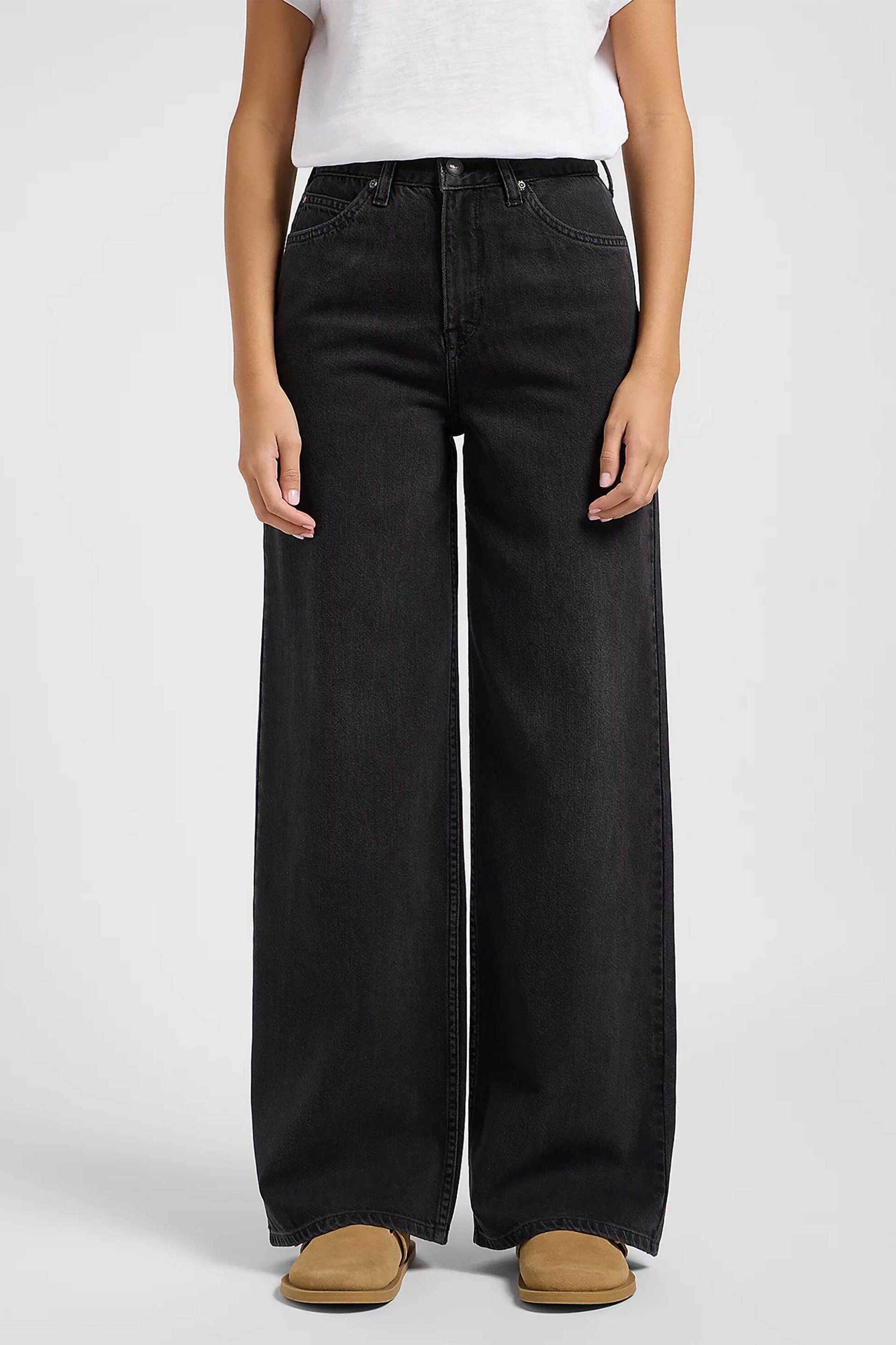 Lee® γυναικείο τζιν ψηλόμεσο με logo patch Relaxed Fit "Stella" - 112363522 Μαύρο φωτογραφία