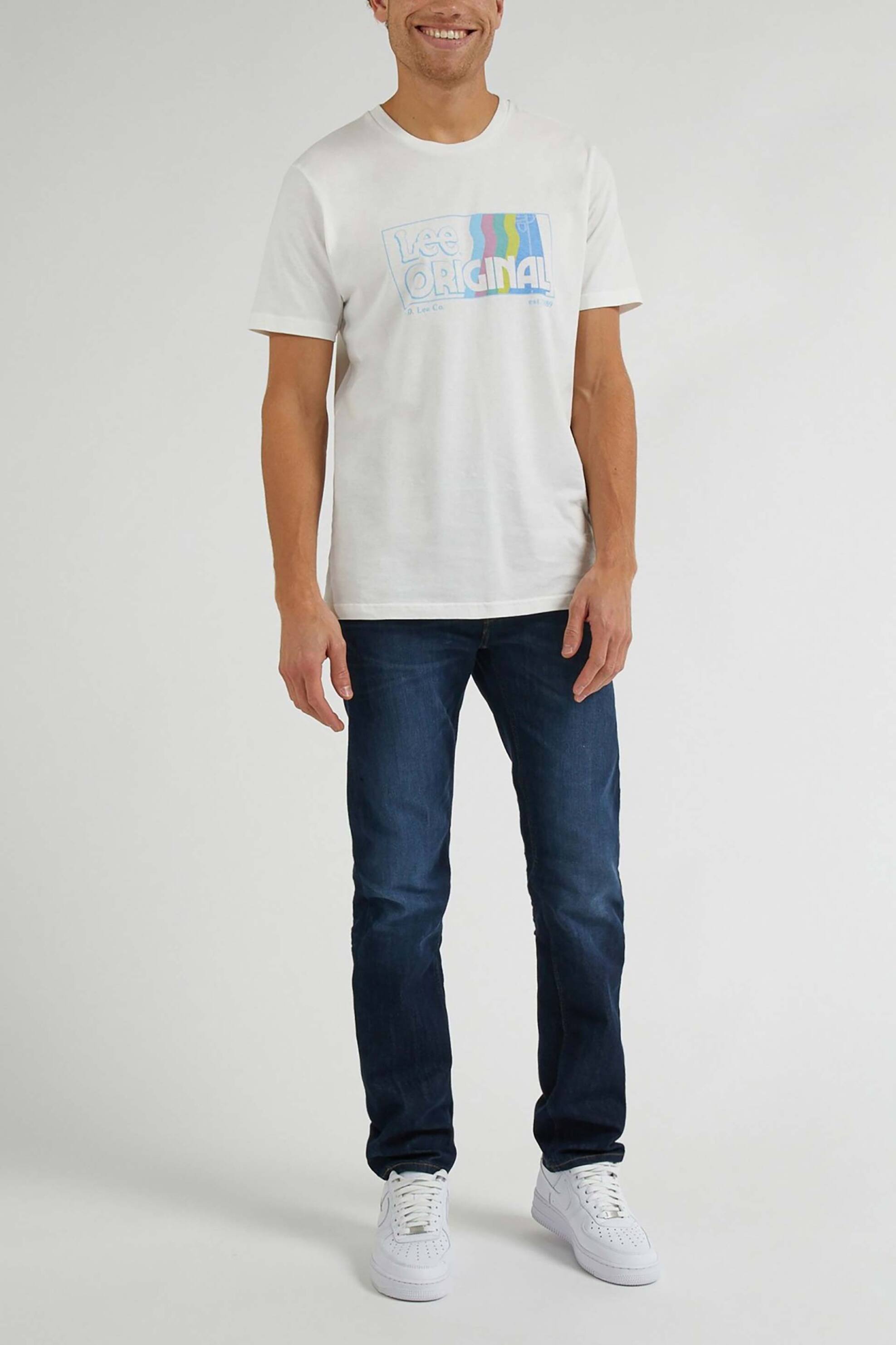 Lee® ανδρικό τζιν παντελόνι πεντάτσεπο Regular Straight Fit "Daren" - 112318951-** Denim Blue Σκούρο