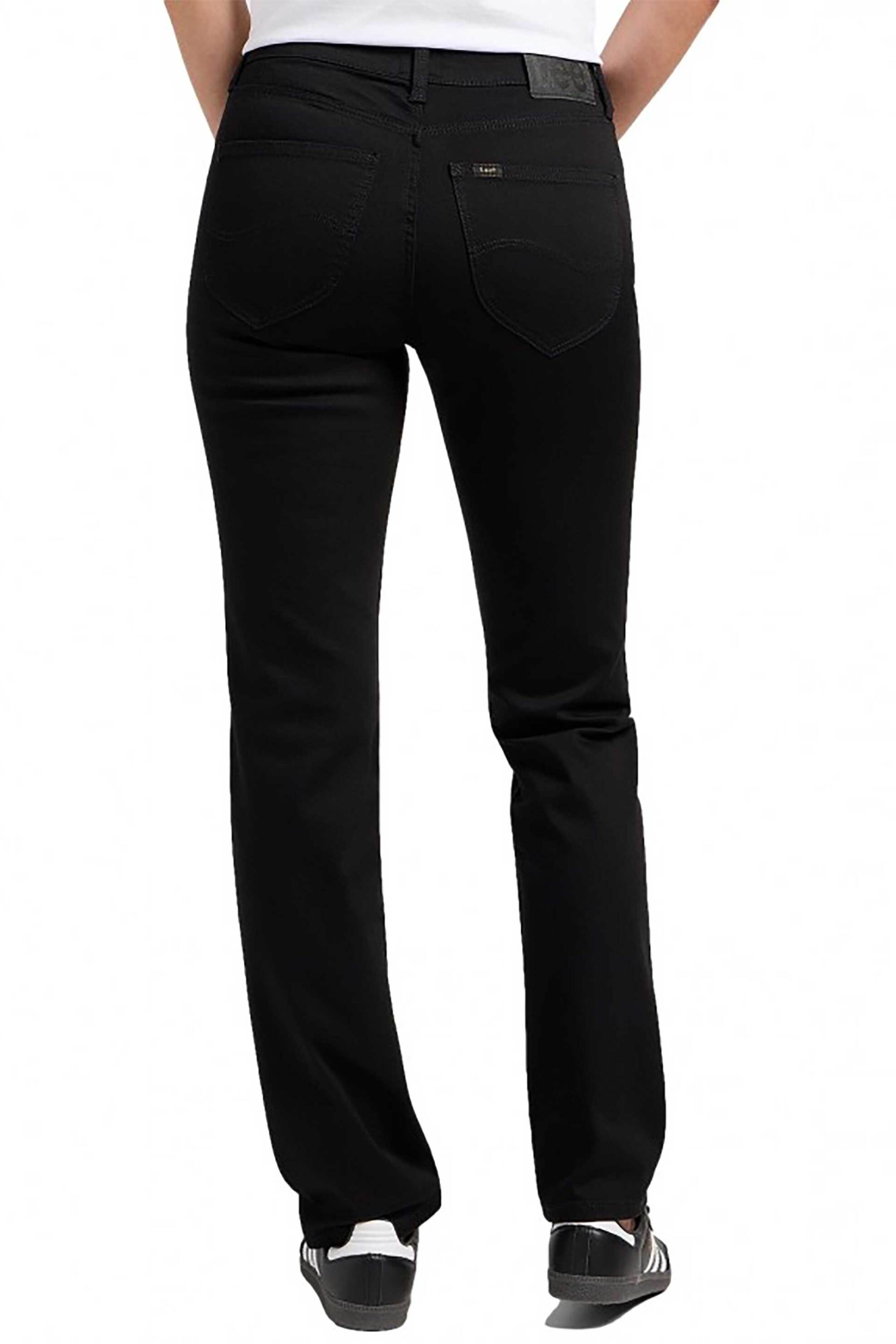 Lee Γυναικείο Τζιν Παντελόνι Πεντάτσεπο Straight Fit Marion - 112105814 Μαύρο