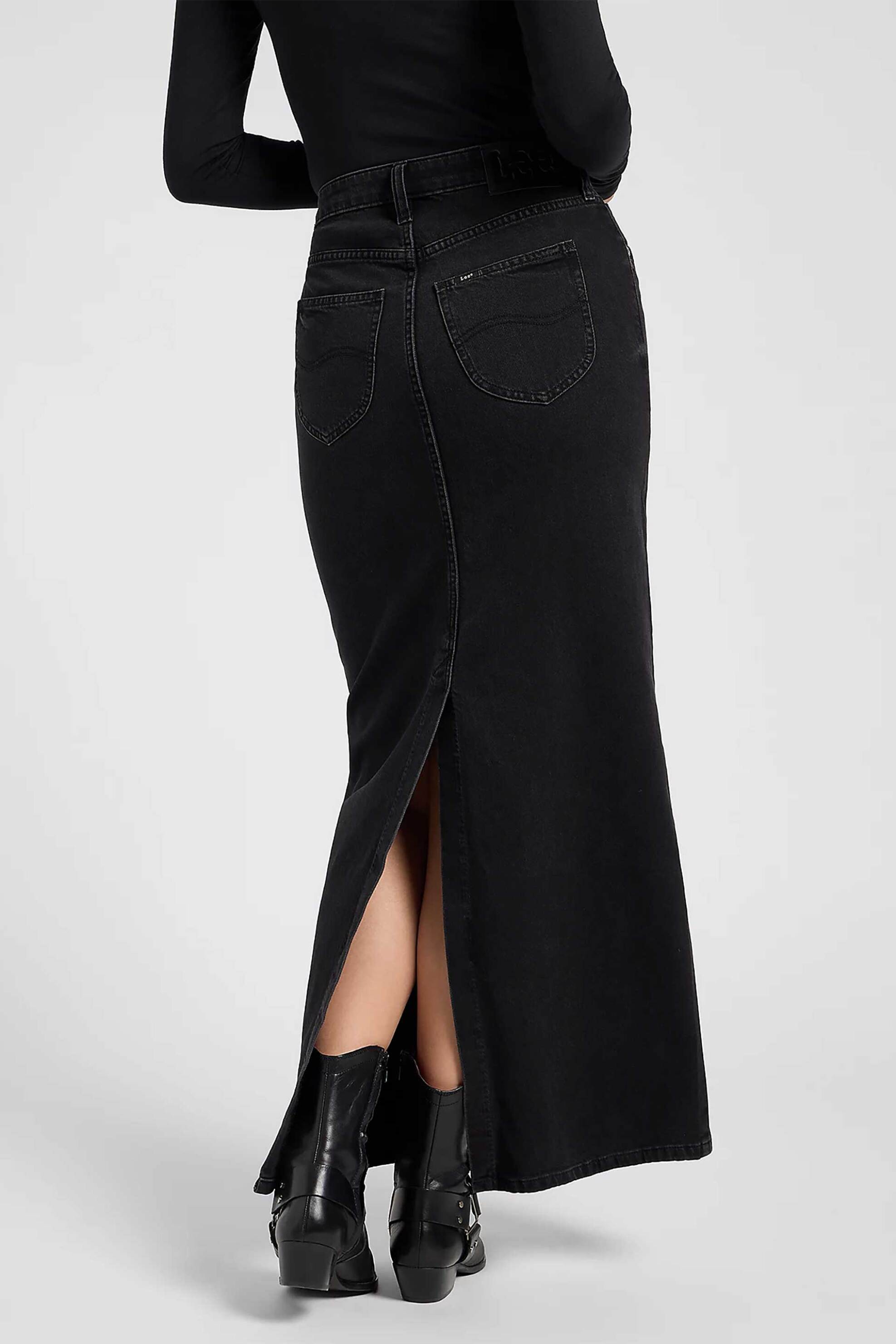 Lee® γυναικεία denim maxi φούστα με άνοιγμα - 112370882 Μαύρο φωτογραφία
