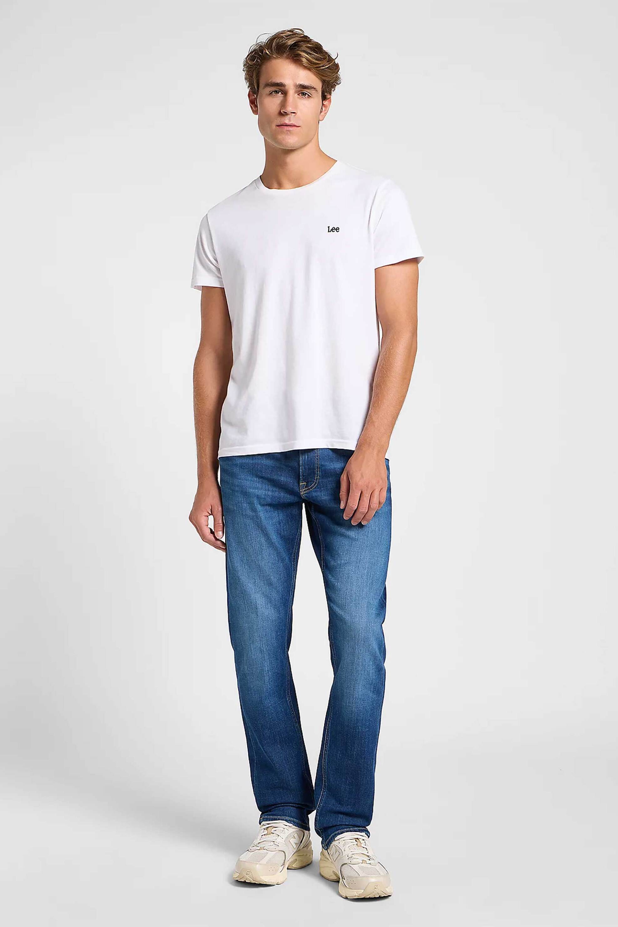 LEE Lee® ανδρικό τζιν παντελόνι πεντάτσεπο Regular Straight Fit "Daren" - 112365116 Denim Blue