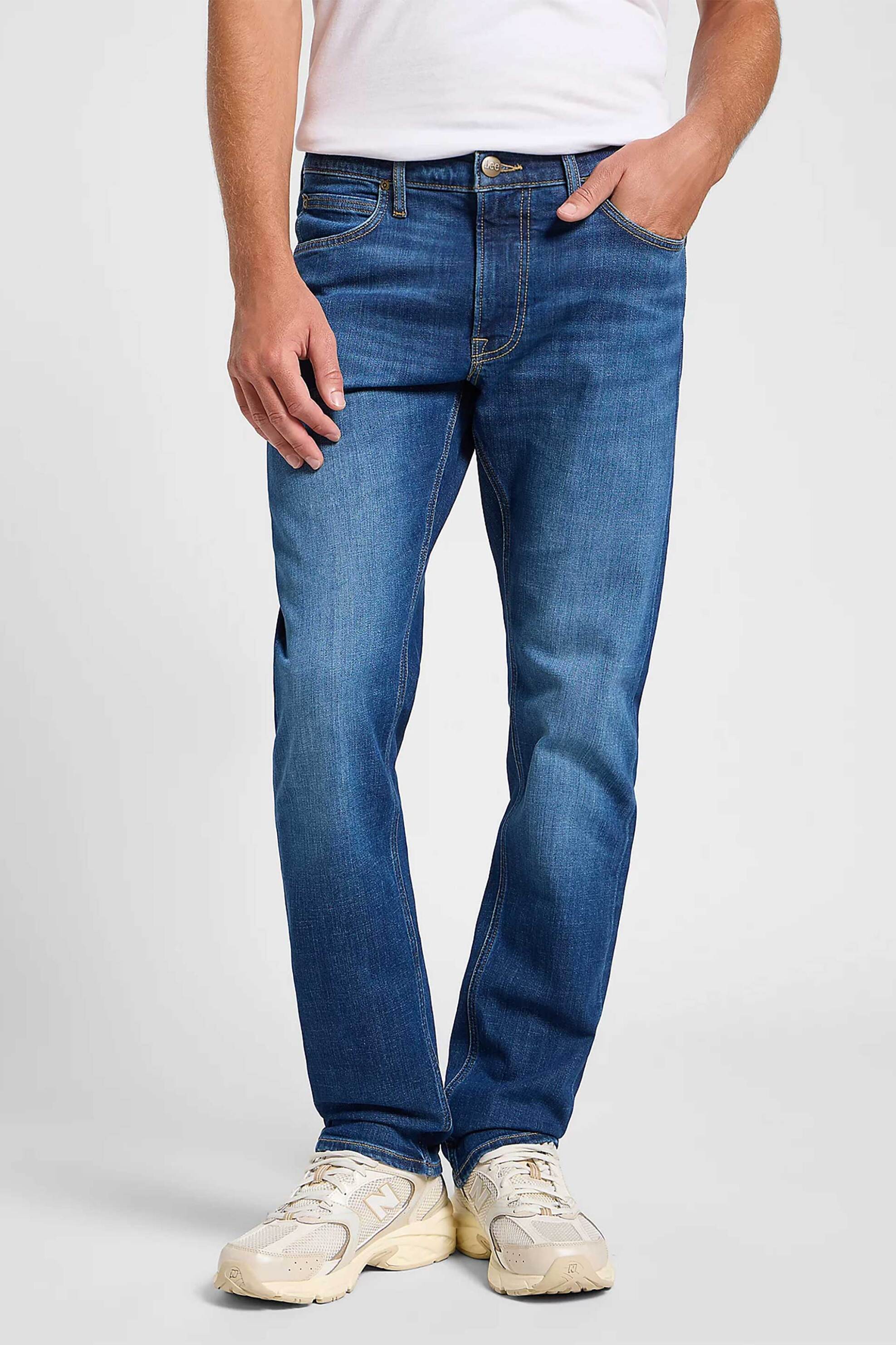 Lee® ανδρικό τζιν παντελόνι πεντάτσεπο Regular Straight Fit "Daren" - 112365116 Denim Blue φωτογραφία