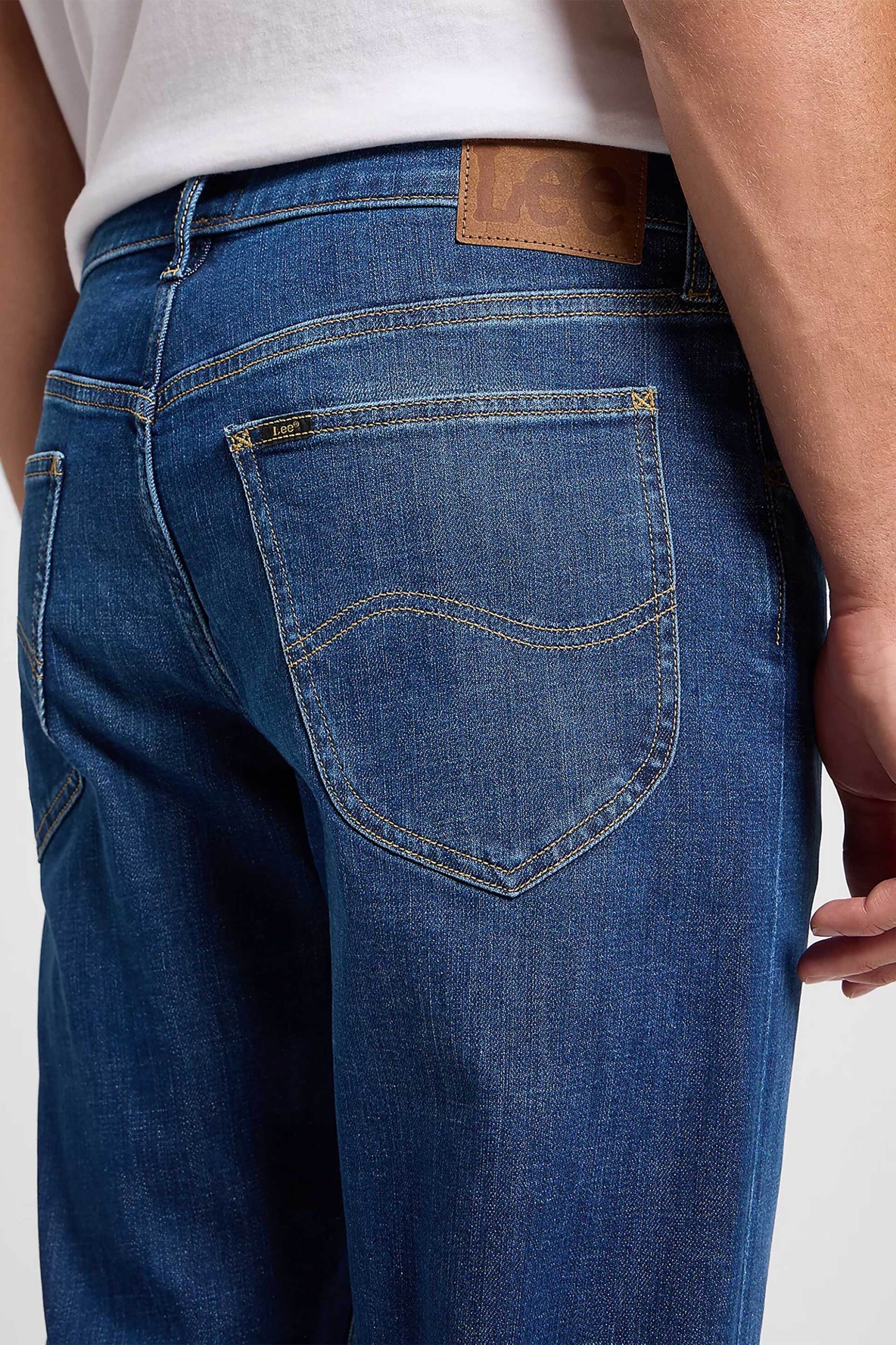 Lee® ανδρικό τζιν παντελόνι πεντάτσεπο Regular Straight Fit "Daren" - 112365116 Denim Blue φωτογραφία