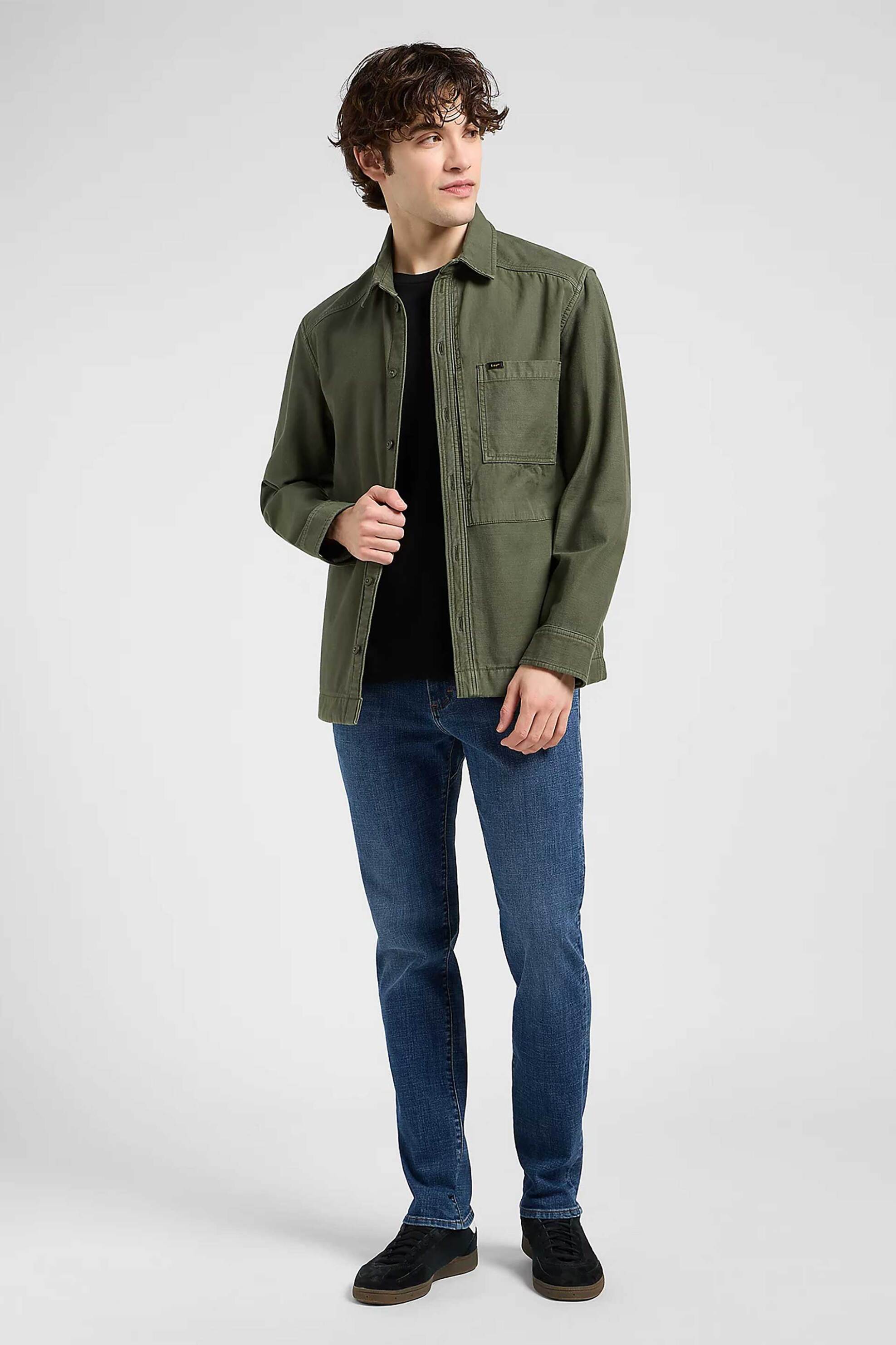 Lee® ανδρικό τζιν παντελόνι πεντάτσεπο Slim Fit "Mvp" - 112370599 Denim Blue