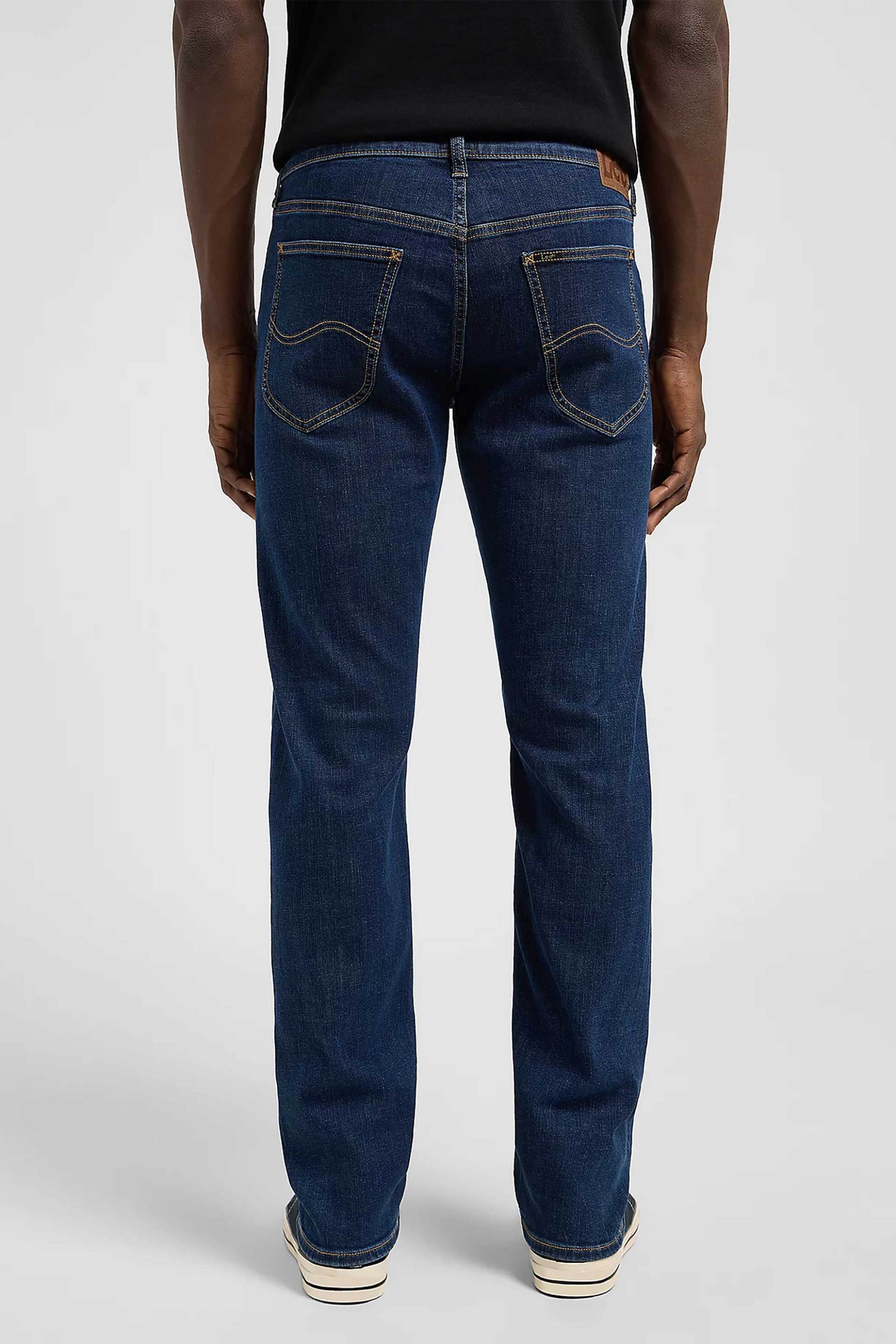 Lee® ανδρικό τζιν παντελόνι πεντάτσεπο Regular Straight Fit "Daren" - 112370642 Denim Blue Σκούρο φωτογραφία