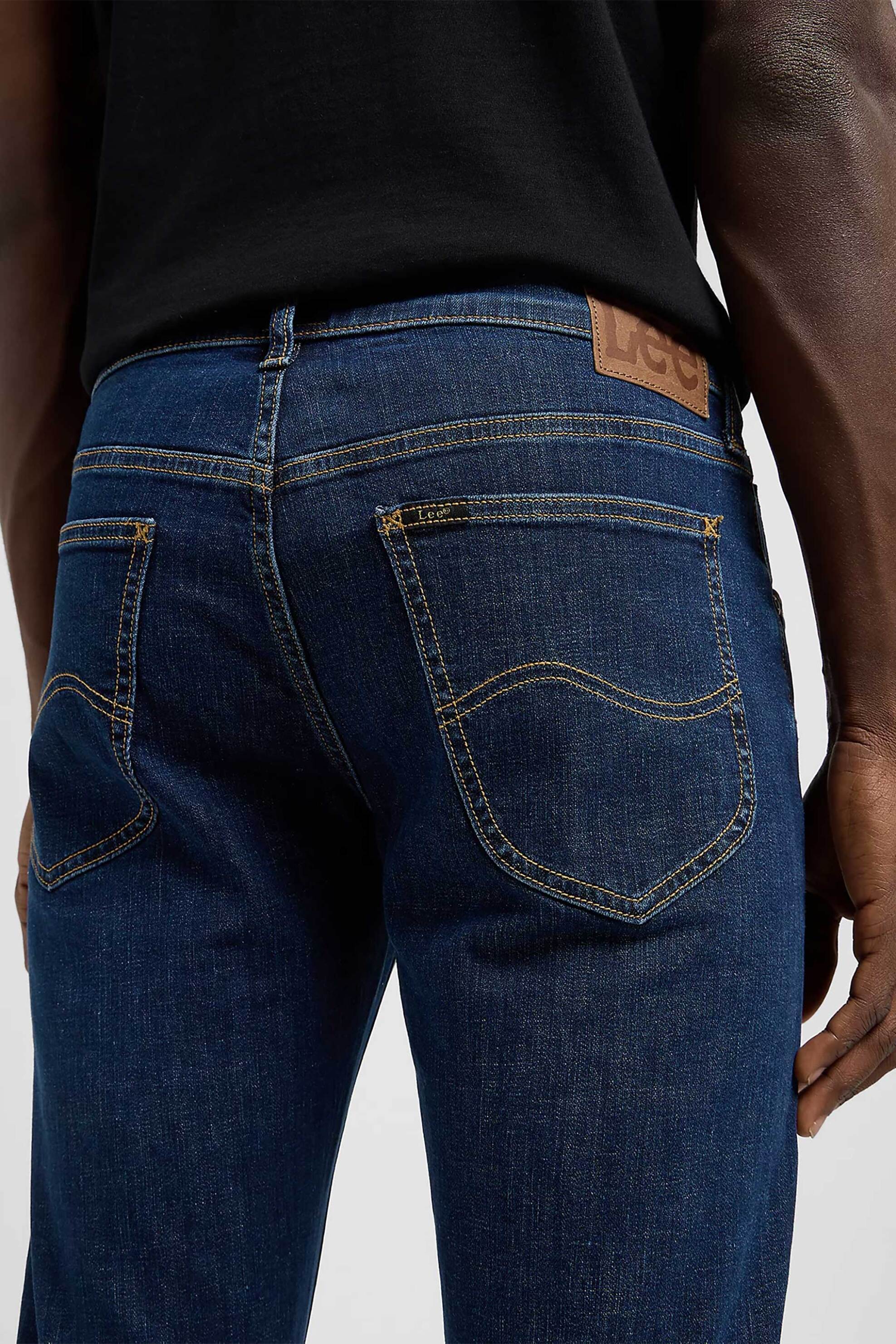 Lee® ανδρικό τζιν παντελόνι πεντάτσεπο Regular Straight Fit "Daren" - 112370642 Denim Blue Σκούρο φωτογραφία