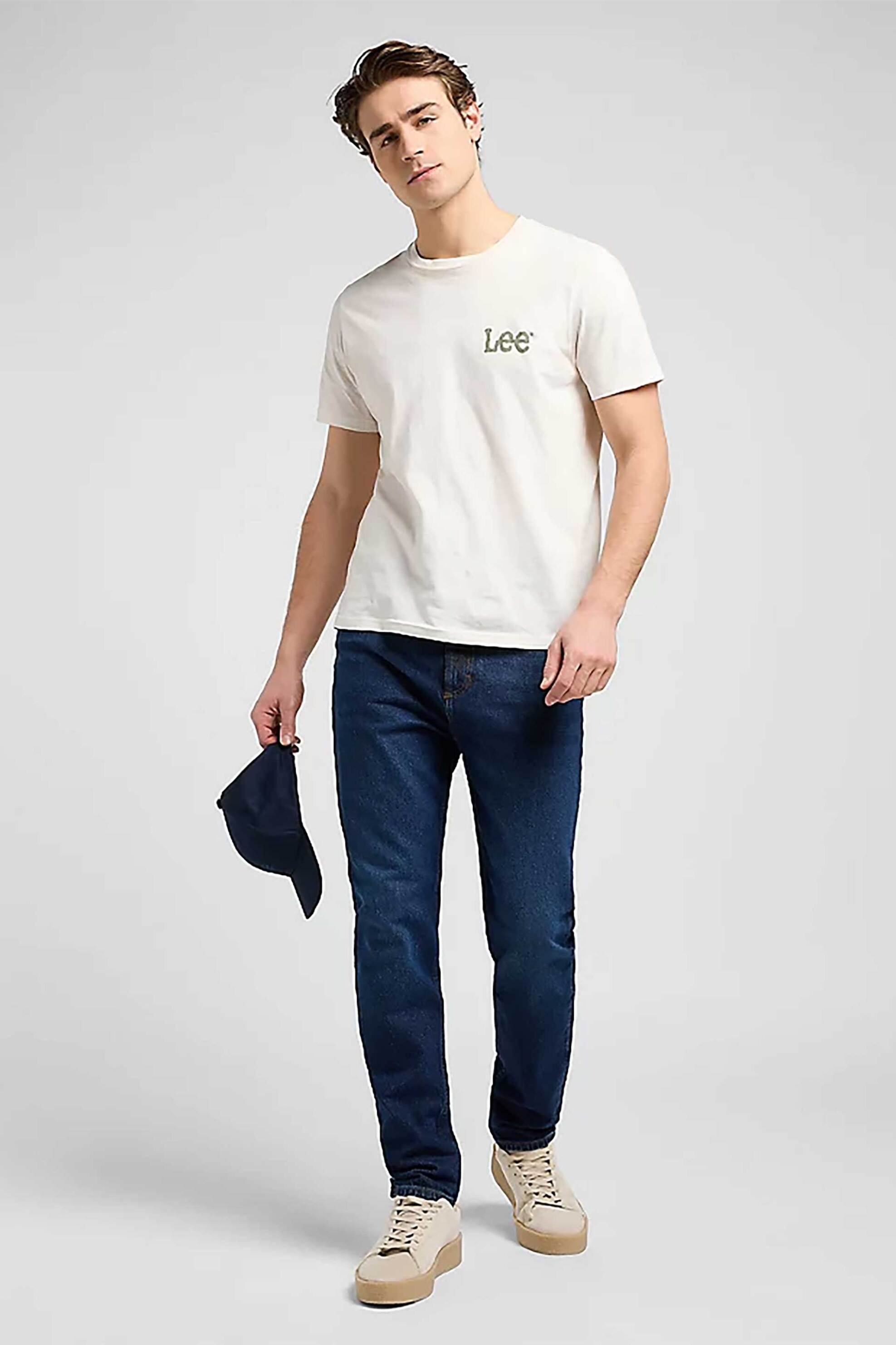 LEE Lee® ανδρικό τζιν παντελόνι πεντάτσεπο Tapered Fit "Austin" - 112370660 Denim Blue Σκούρο