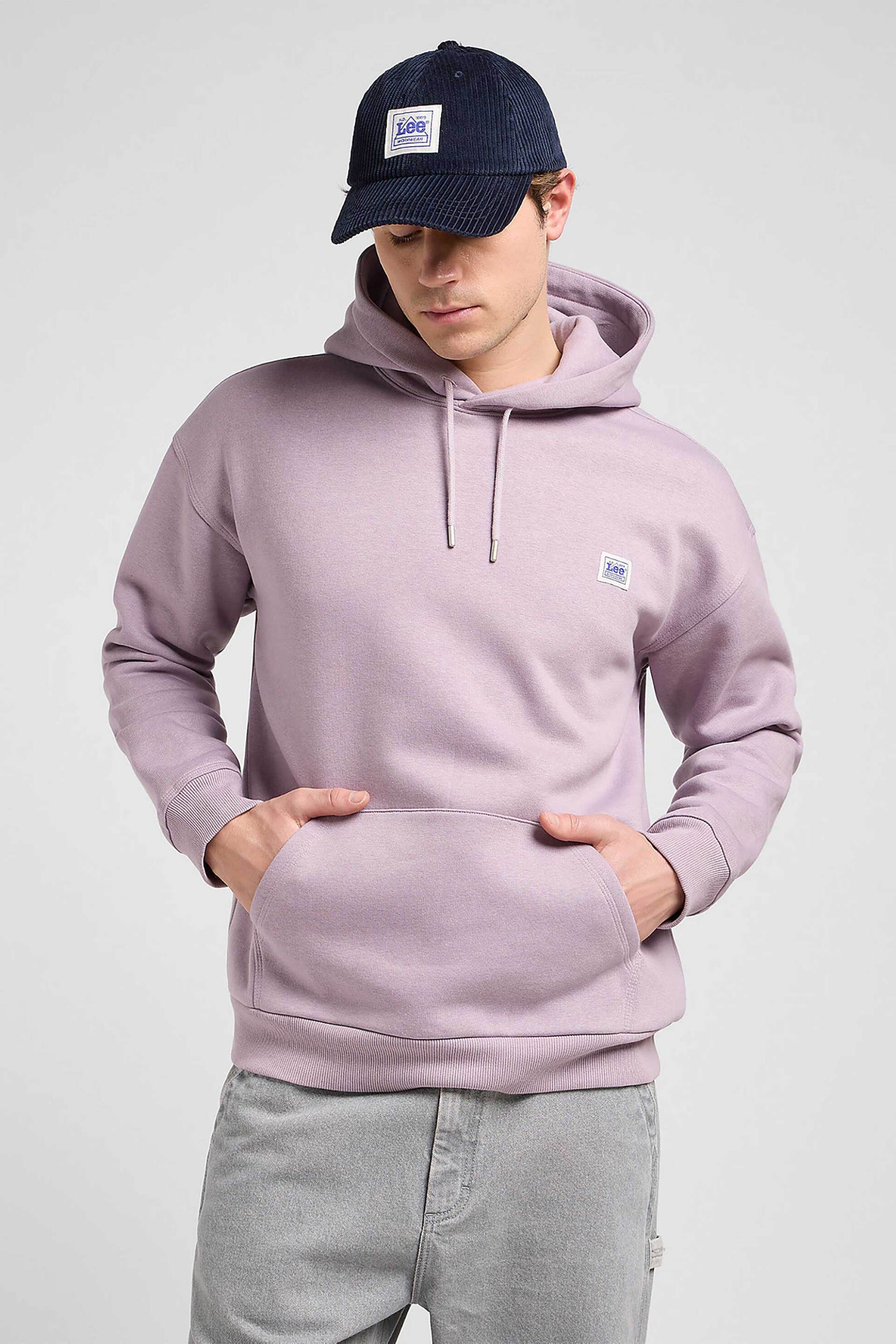 Lee® ανδρικό ribbed καπέλο με λογότυπο - 112372704 Μπλε Σκούρο