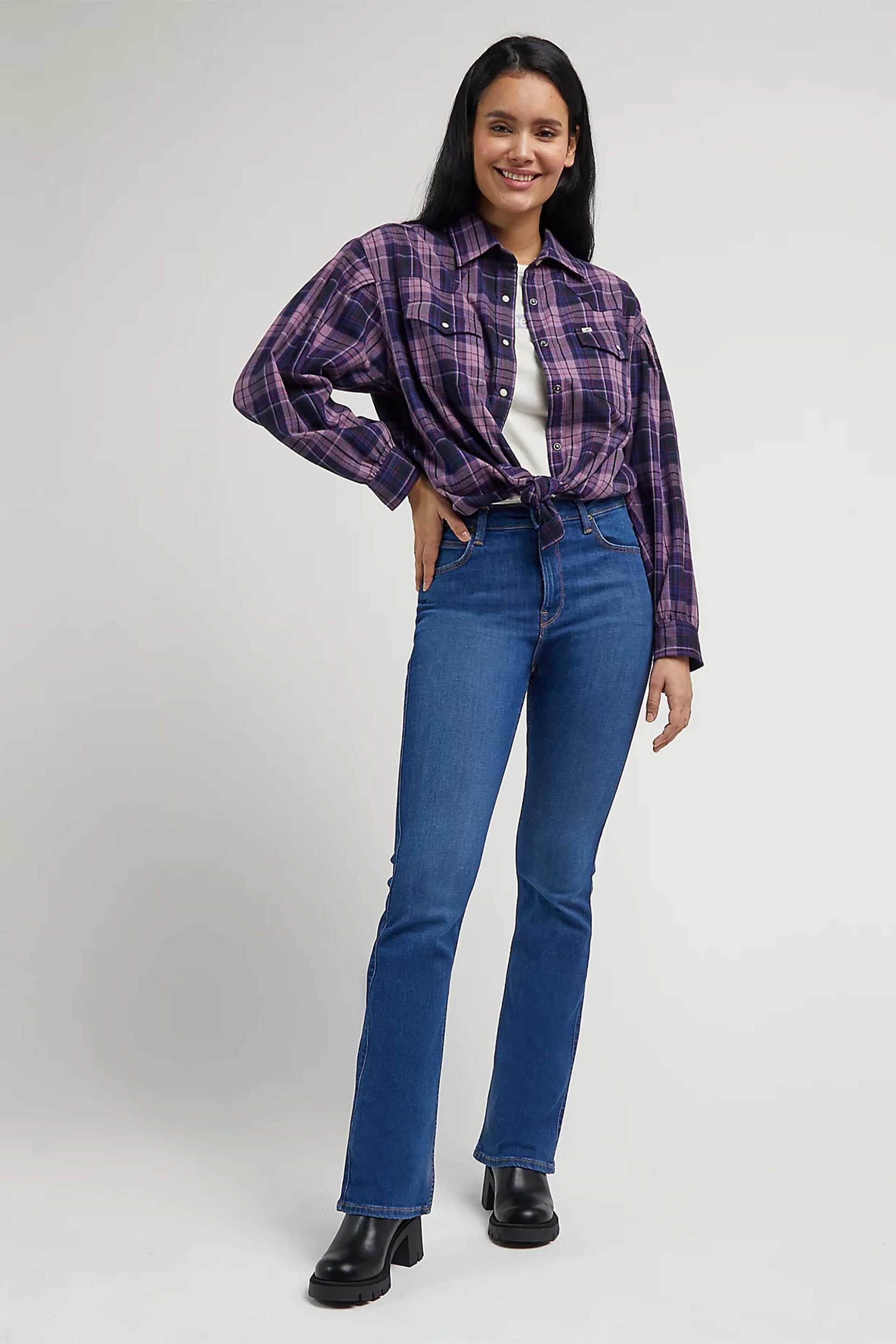 LEE Lee® γυναικείο τζιν παντελόνι πεντάτσεπο boot cut "Breese" - 112341971 Denim Blue