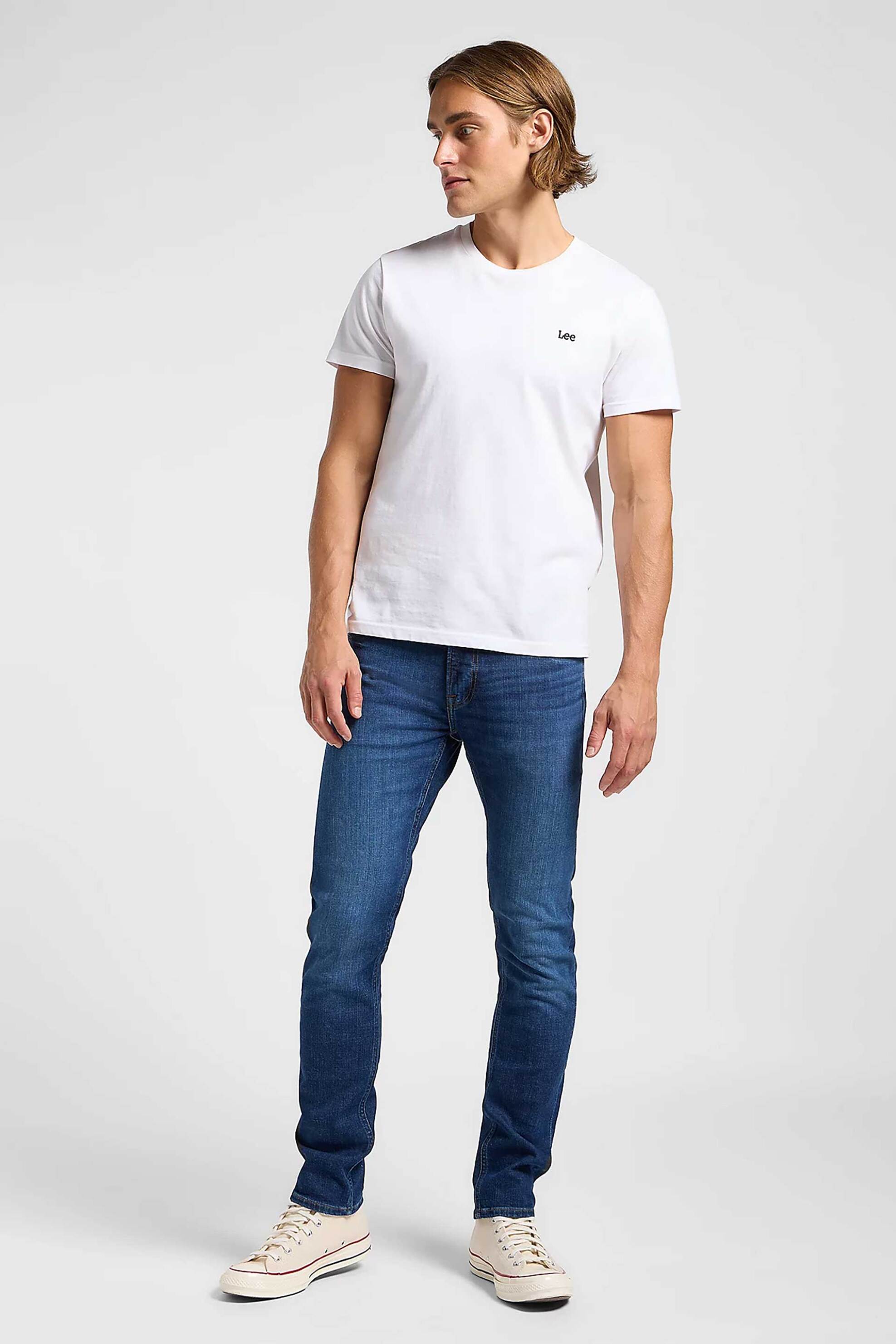 Lee® ανδρικό τζιν παντελόνι πεντάτσεπο Slim Fit "Luke" - 112365111 Denim Blue