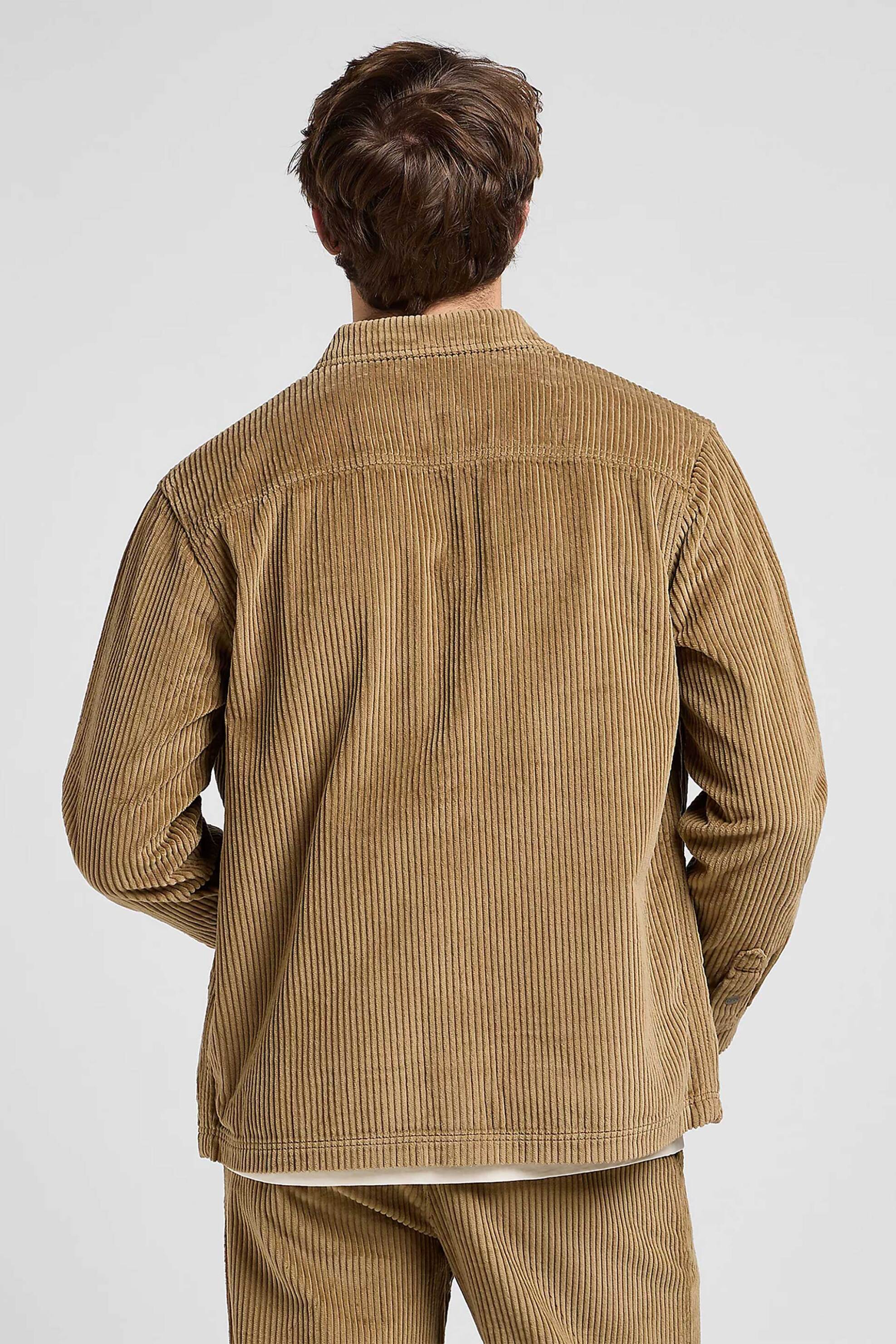 Lee® ανδρικό overshirt με logo print Relaxed Fit - 112370471 Χακί φωτογραφία