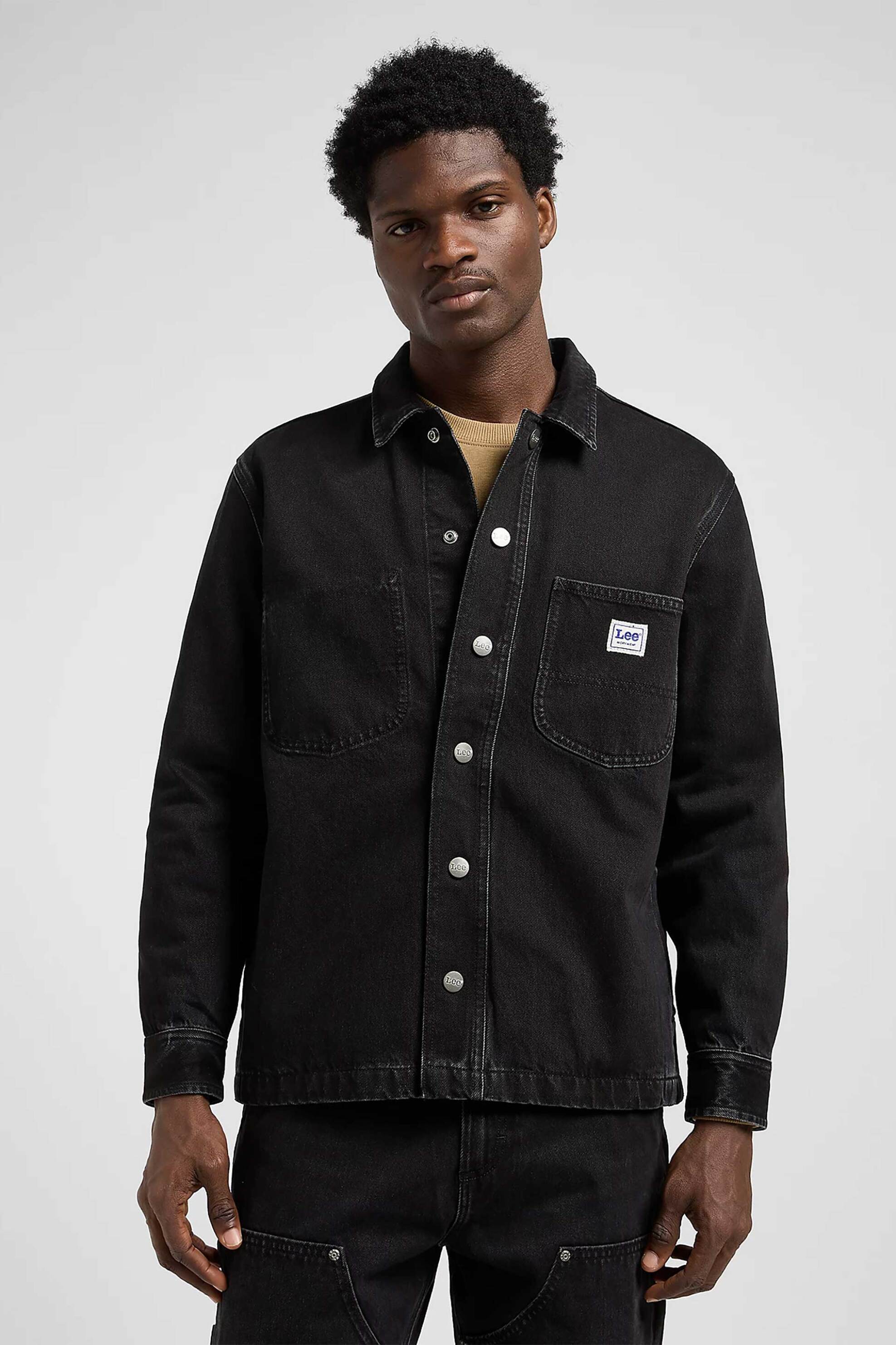 LEE Lee® ανδρικό overshirt Relaxed Fit - 112370473 Μαύρο