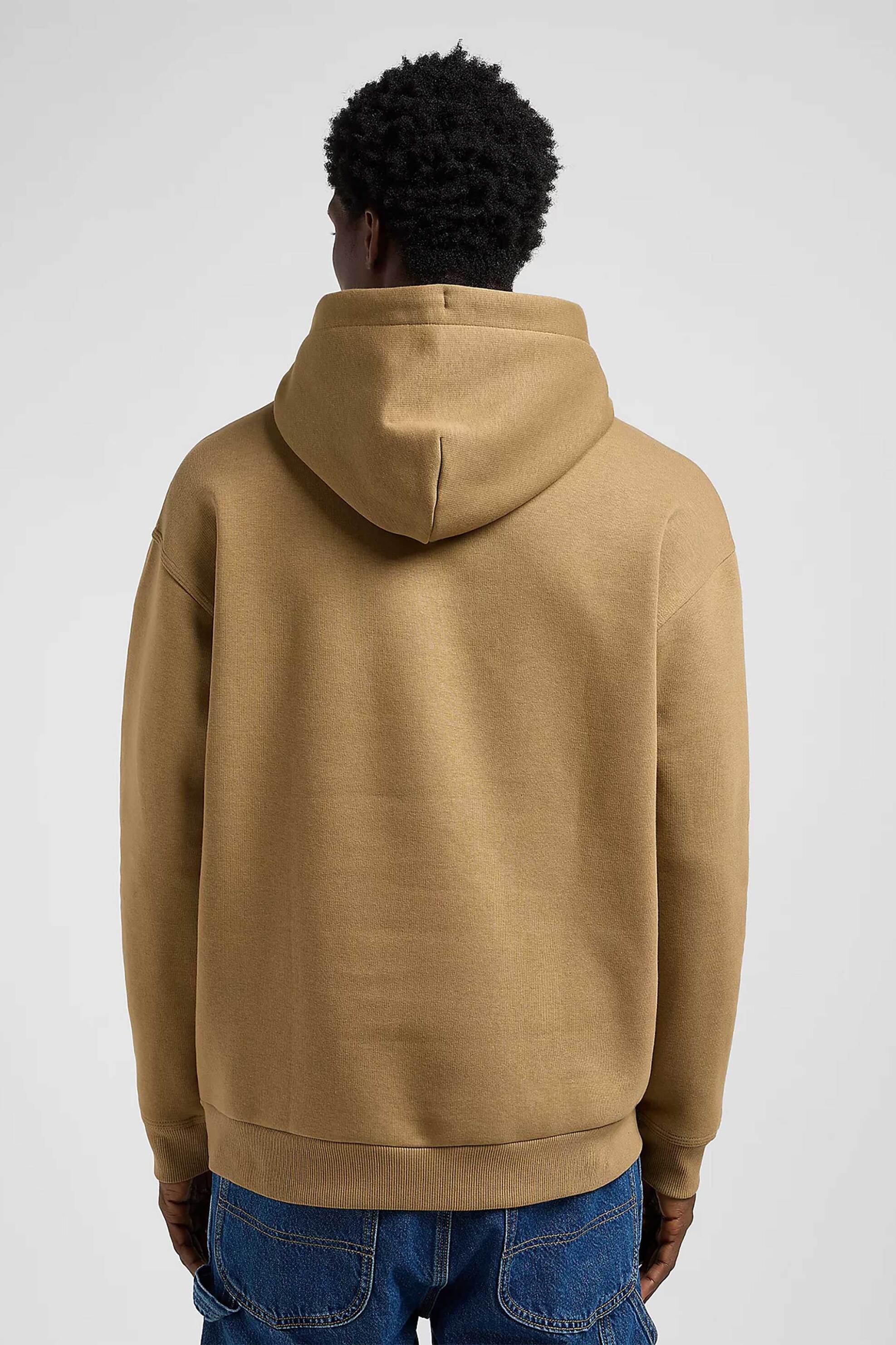 Lee® ανδρική μπλούζα φούτερ με λογότυπο και κουκούλα Regular Fit - 112372355 Μουσταρδί φωτογραφία