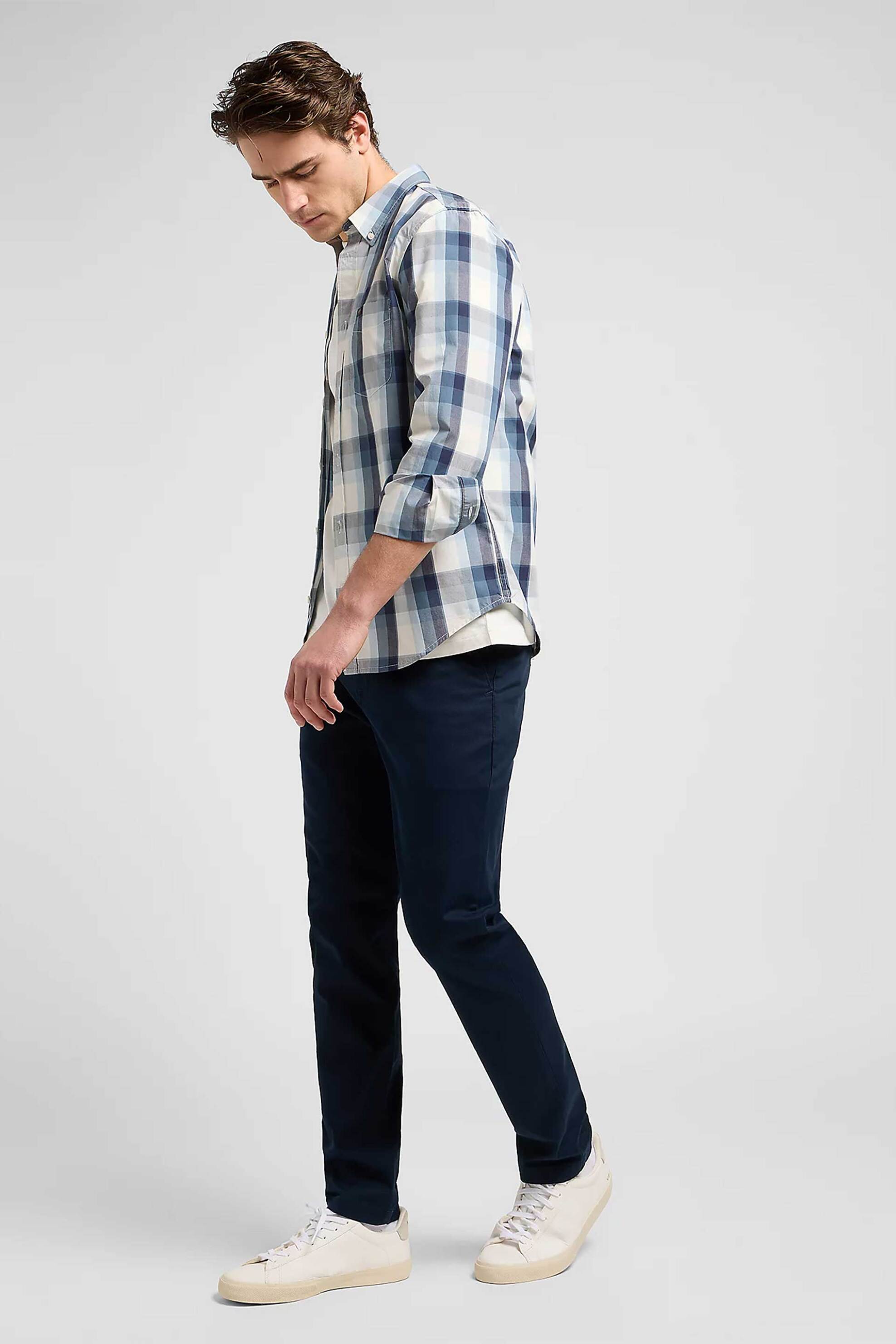 Lee® ανδρικό παντελόνι chino Slim Fit - 112370609 Μπλε Σκούρο