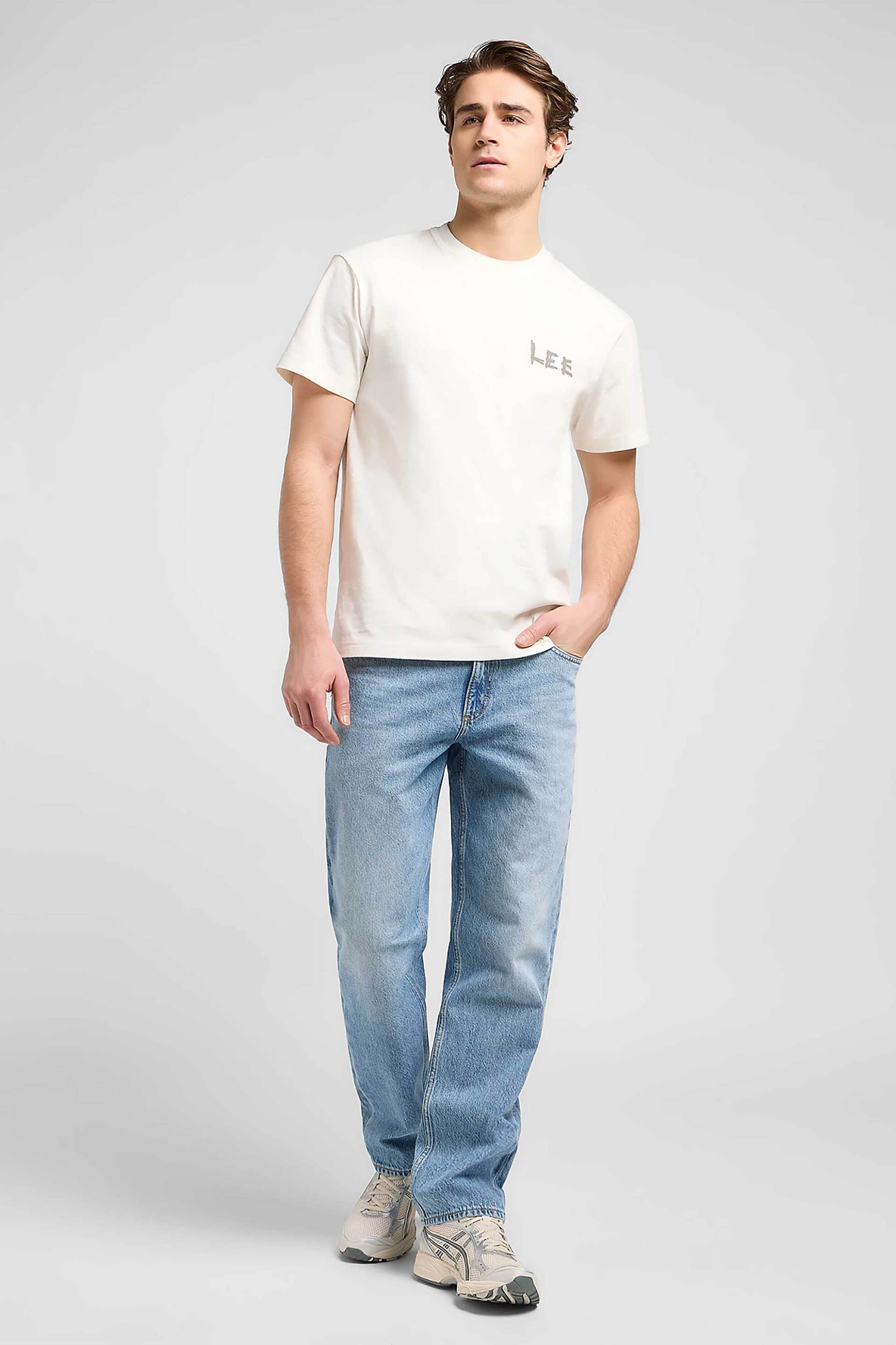 LEE Lee® ανδρικό τζιν παντελόνι πεντάτσεπο Relaxed Fit "Haden" - 112370677 Denim Blue Ανοιχτό