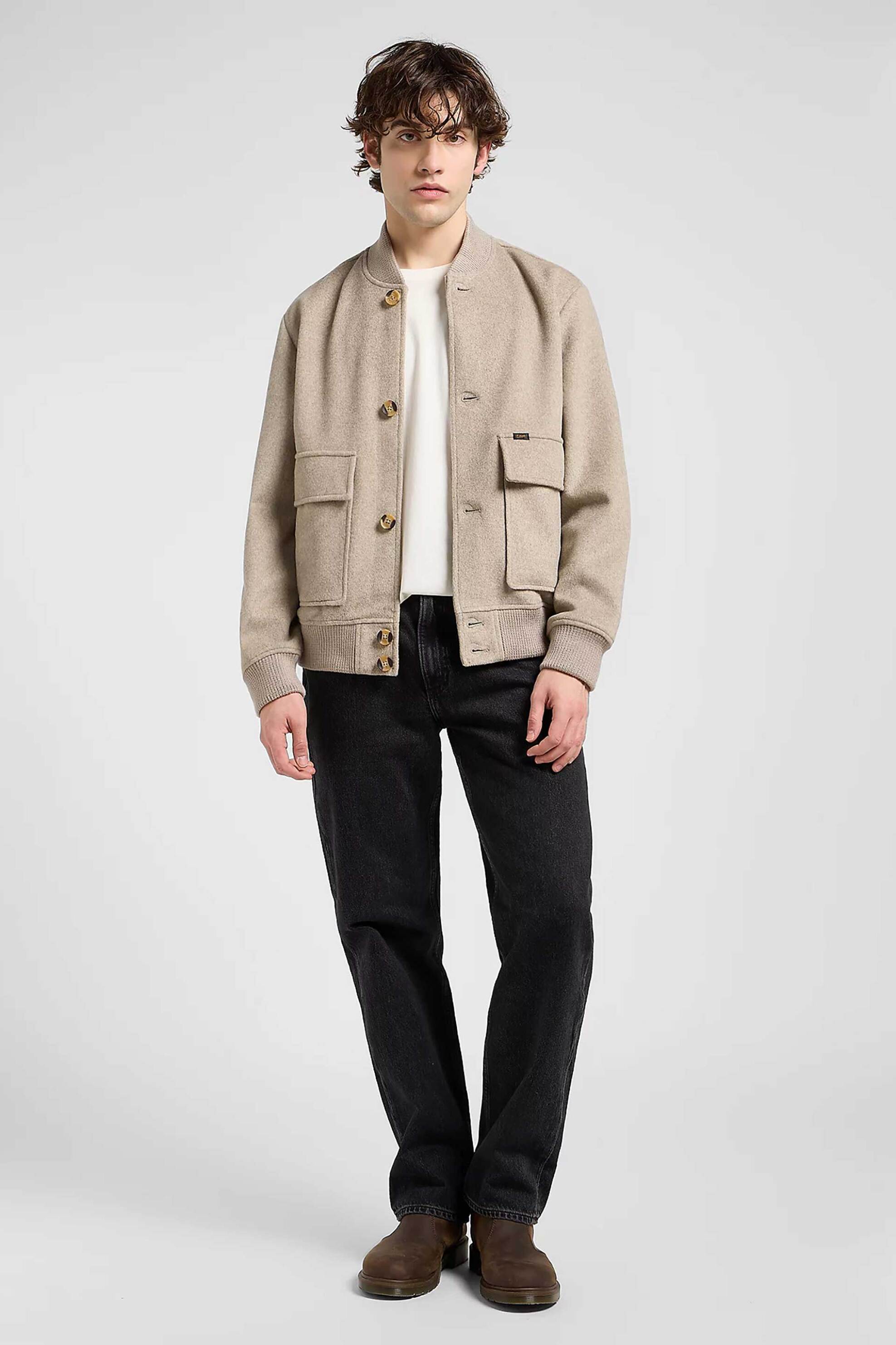 Lee® ανδρικό τζιν παντελόνι πεντάτσεπο Relaxed Fit "Haden" - 112370678 Ανθρακί