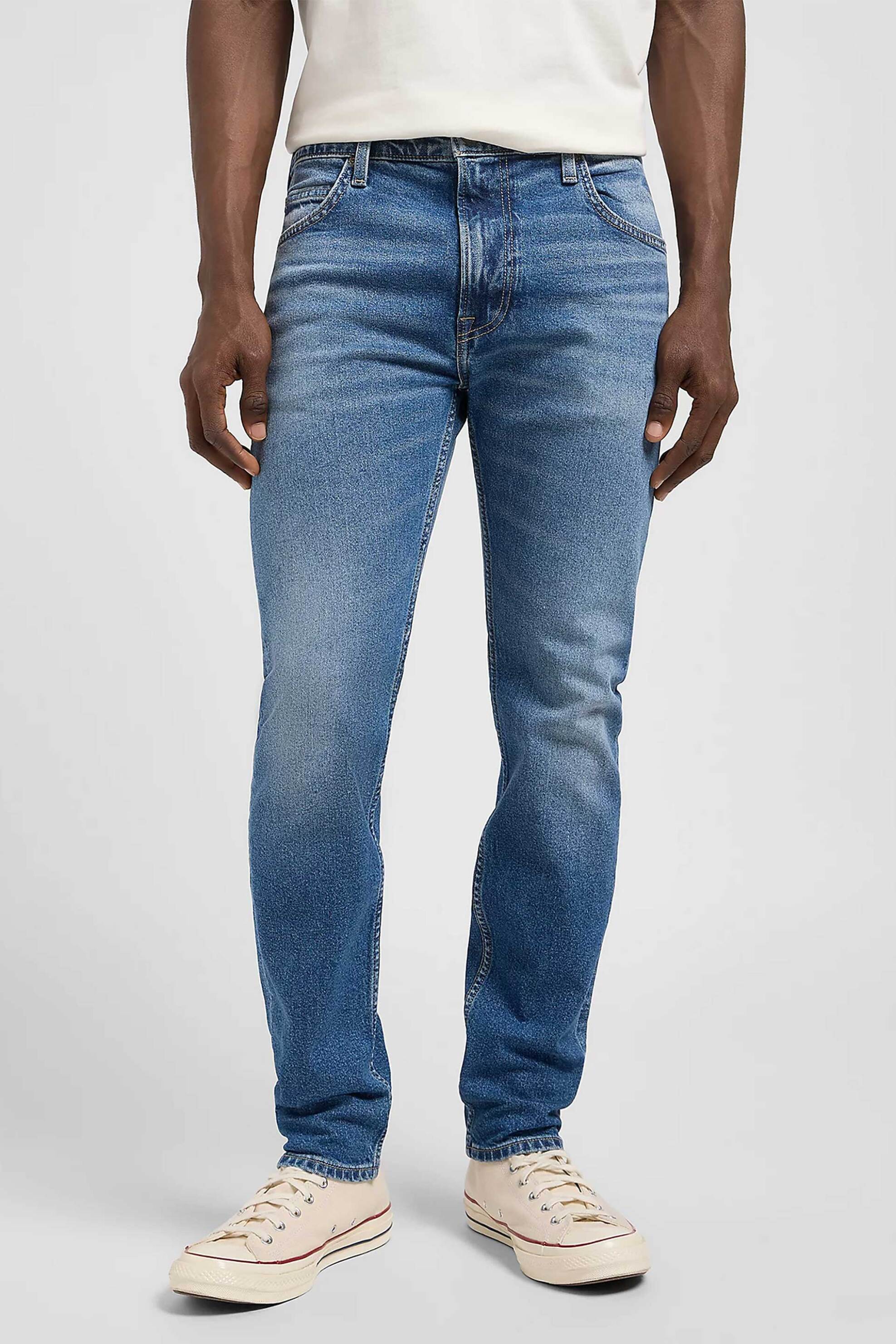 Lee® ανδρικό τζιν παντελόνι πεντάτσεπο Slim Fit "Rider" - 112371199 Denim Blue Ανοιχτό φωτογραφία