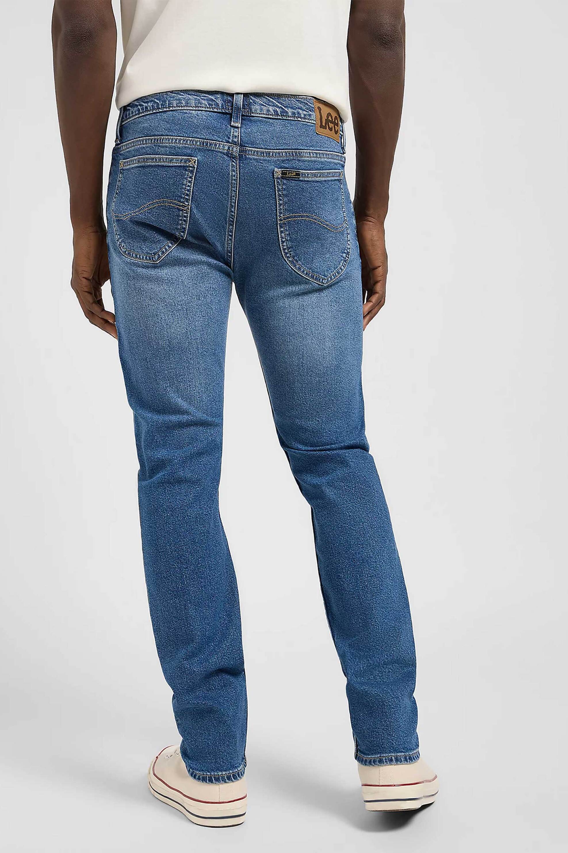 Lee® ανδρικό τζιν παντελόνι πεντάτσεπο Slim Fit "Rider" - 112371199 Denim Blue Ανοιχτό φωτογραφία