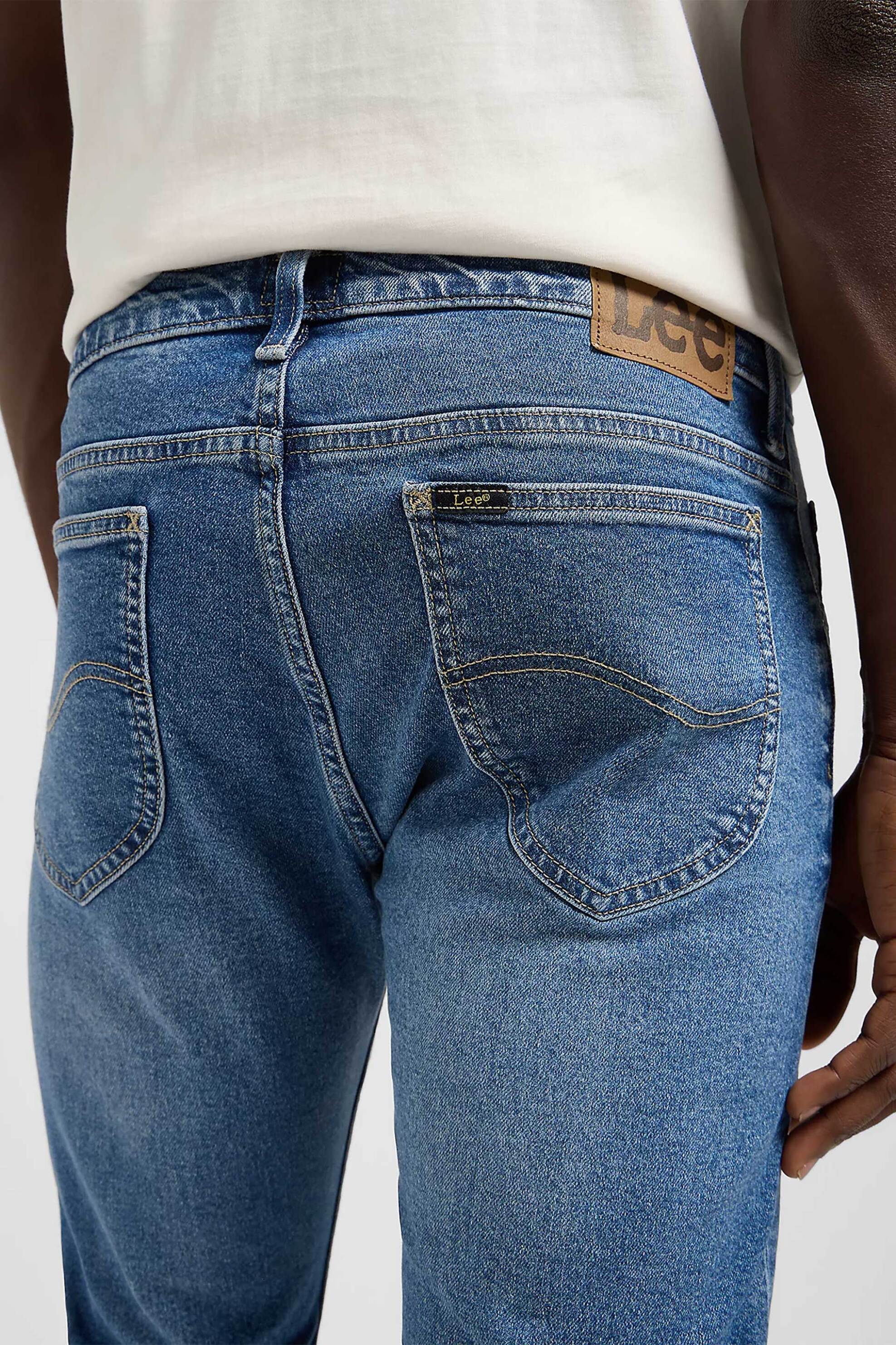 Lee® ανδρικό τζιν παντελόνι πεντάτσεπο Slim Fit "Rider" - 112371199 Denim Blue Ανοιχτό φωτογραφία