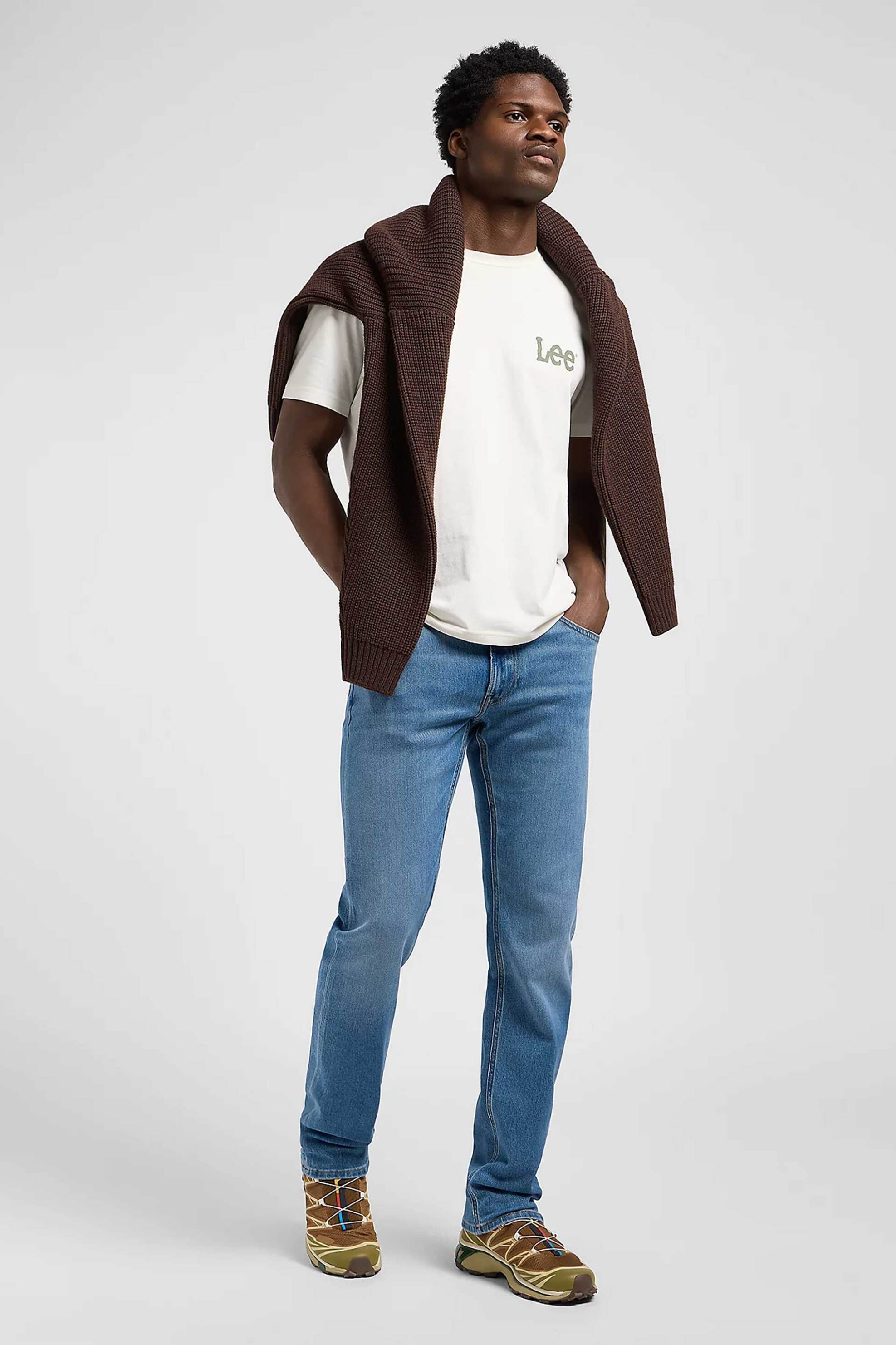 LEE Lee® ανδρικό τζιν παντελόνι πεντάτσεπο Regular Straight Fit "Daren" - 112372635 Denim Blue