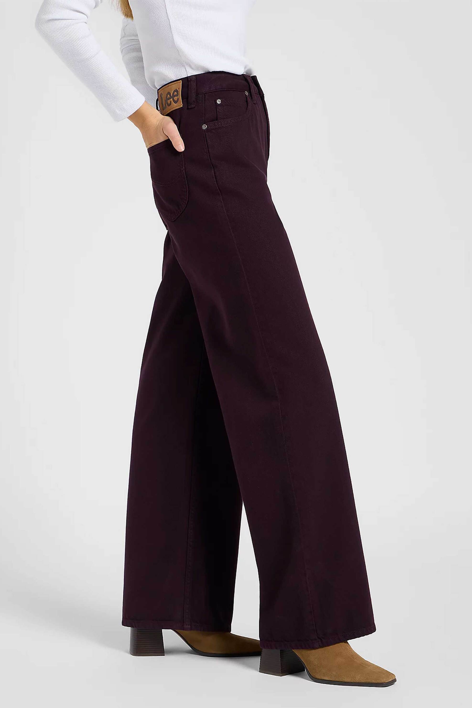 Lee® γυναικείο ψηλόμεσο τζιν παντελόνι πεντάτσεπο Wide Leg "Stella" - 112370891 Μοβ φωτογραφία