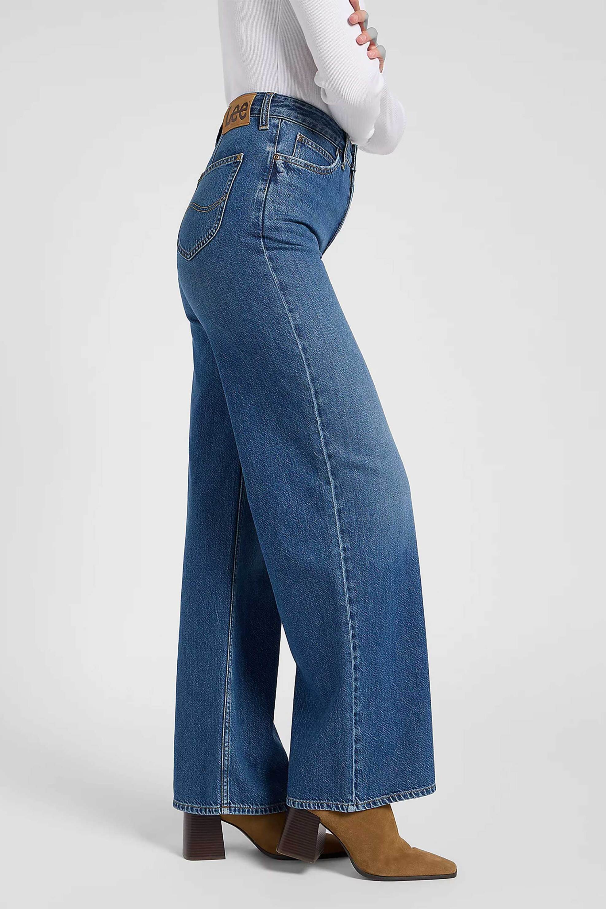 Lee® γυναικείο ψηλόμεσο τζιν παντελόνι πεντάτσεπο Wide Leg "Stella" - 112370893 Denim Blue φωτογραφία