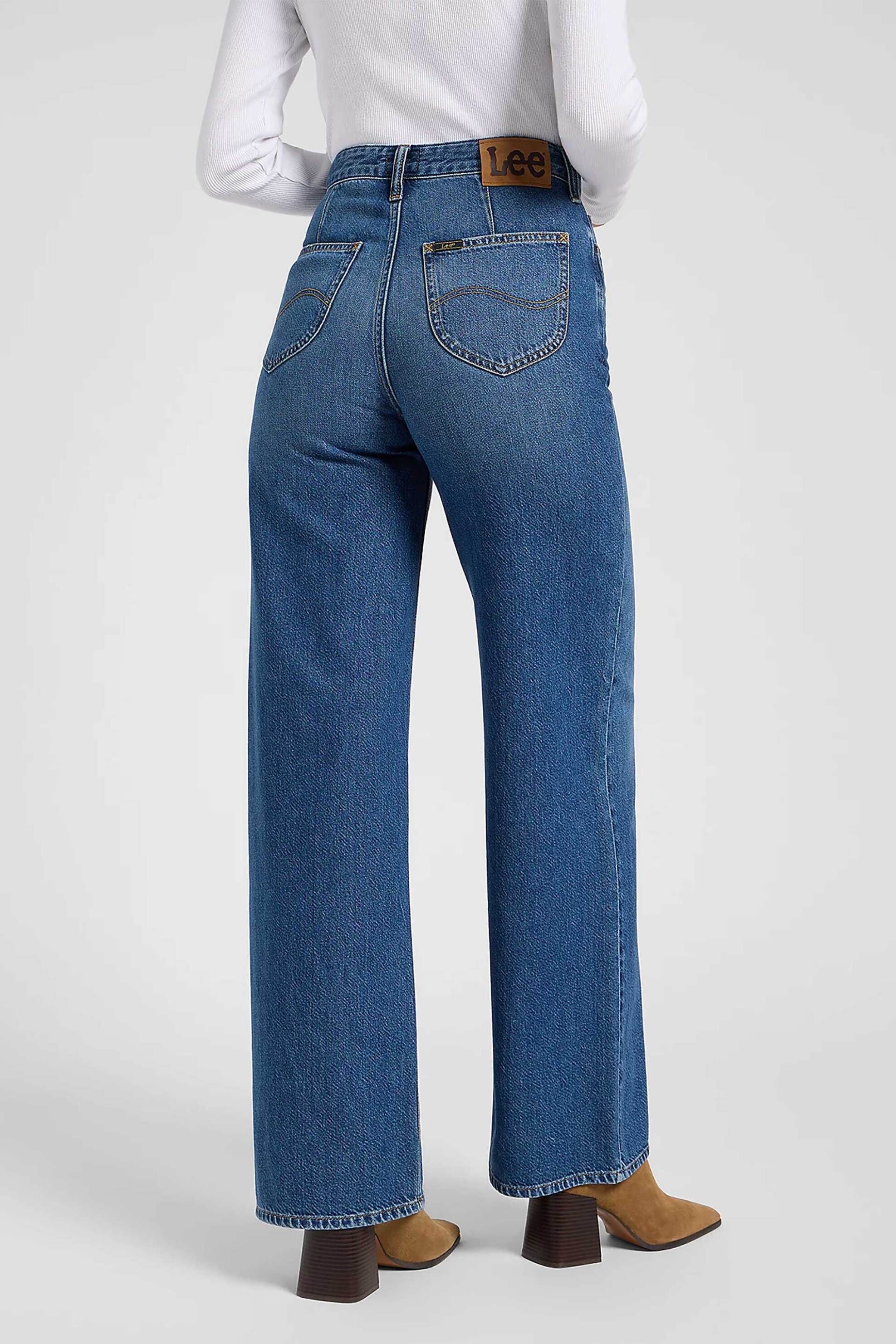 Lee® γυναικείο ψηλόμεσο τζιν παντελόνι πεντάτσεπο Wide Leg "Stella" - 112370893 Denim Blue φωτογραφία