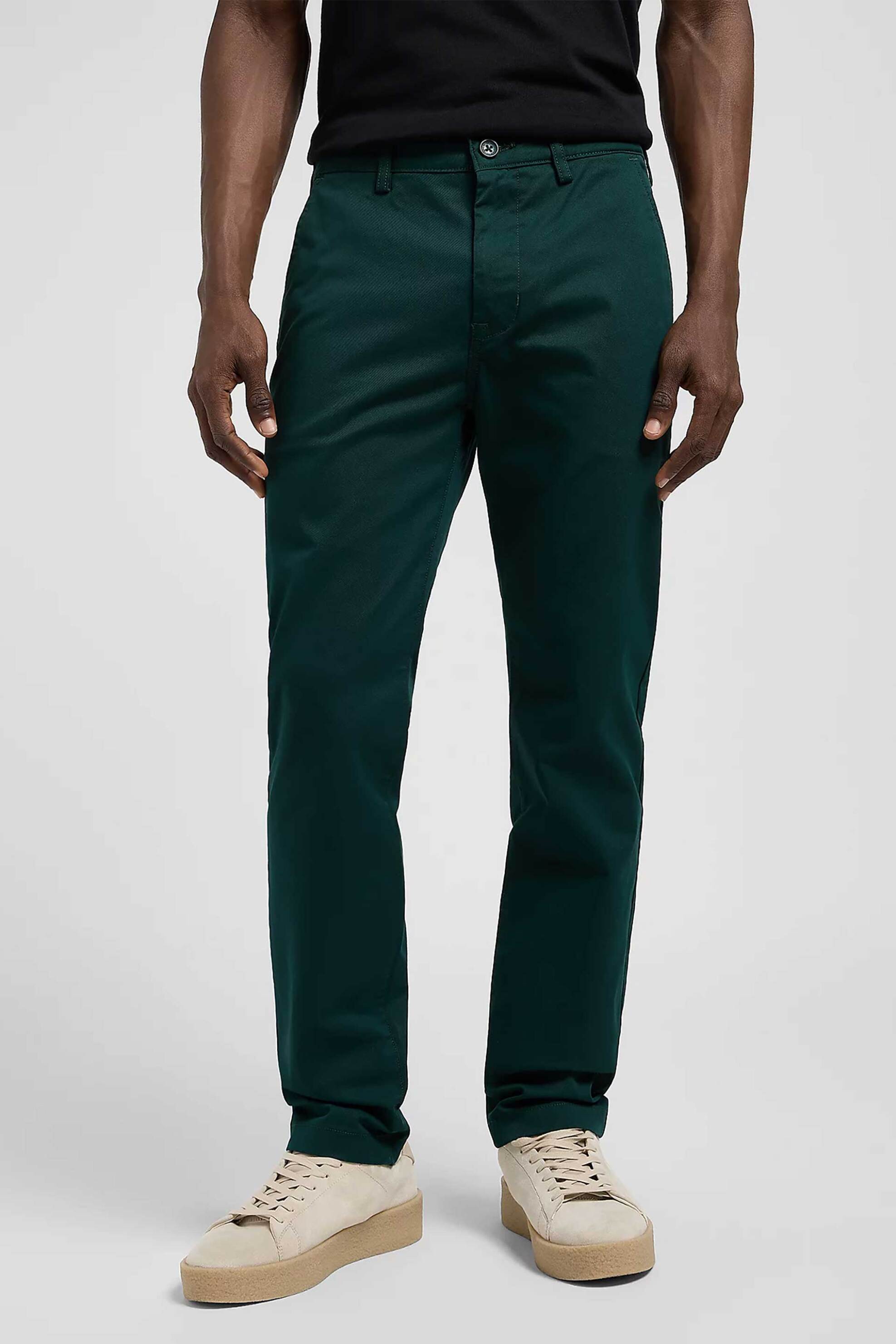 Lee® ανδρικό chino παντελόνι Regular Fit - 112370607 Πράσινο Σκούρο φωτογραφία