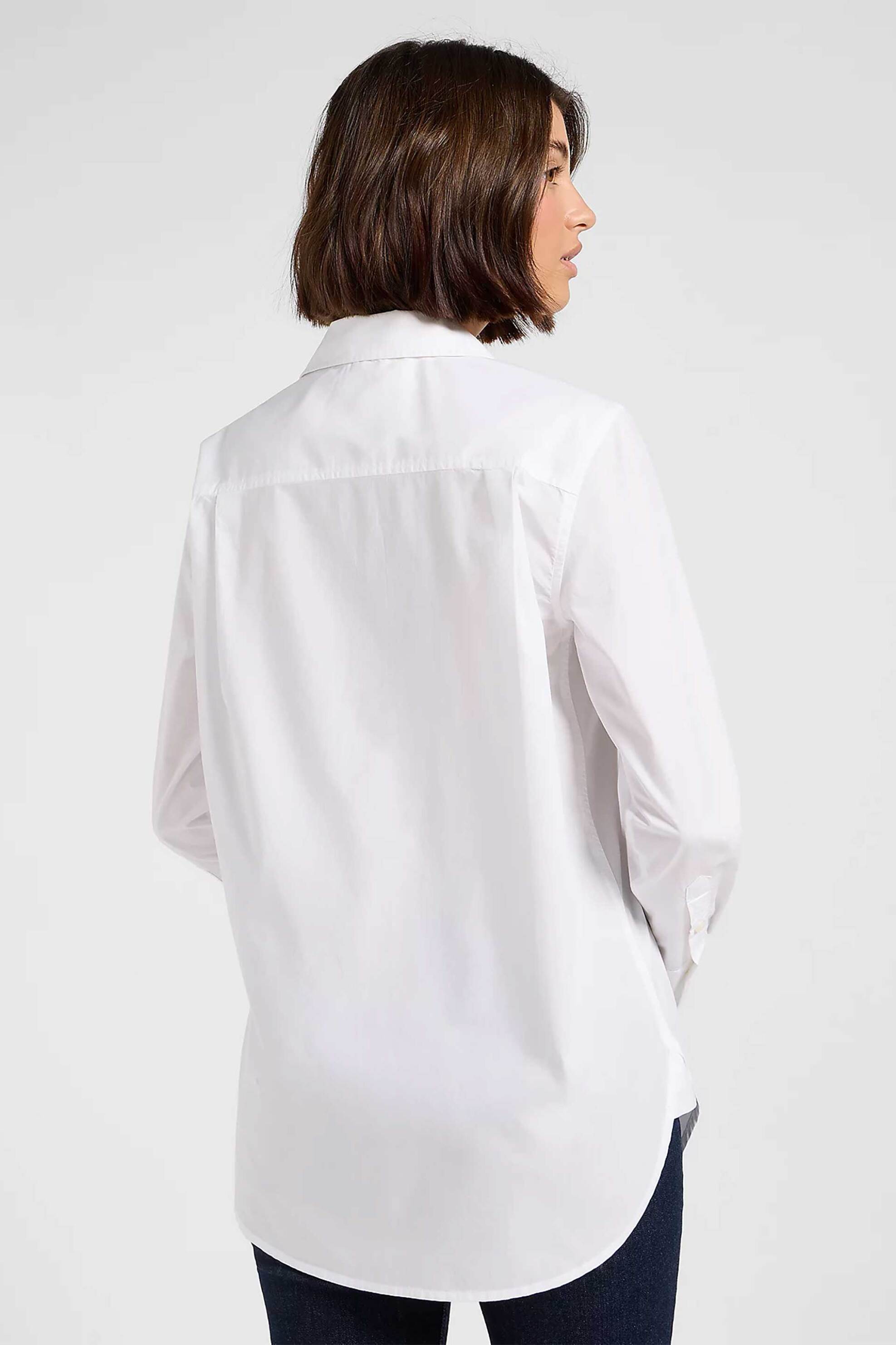 Lee® γυναικείο πουκάμισο μονόχρωμο Regular Fit - 112370823 Λευκό φωτογραφία