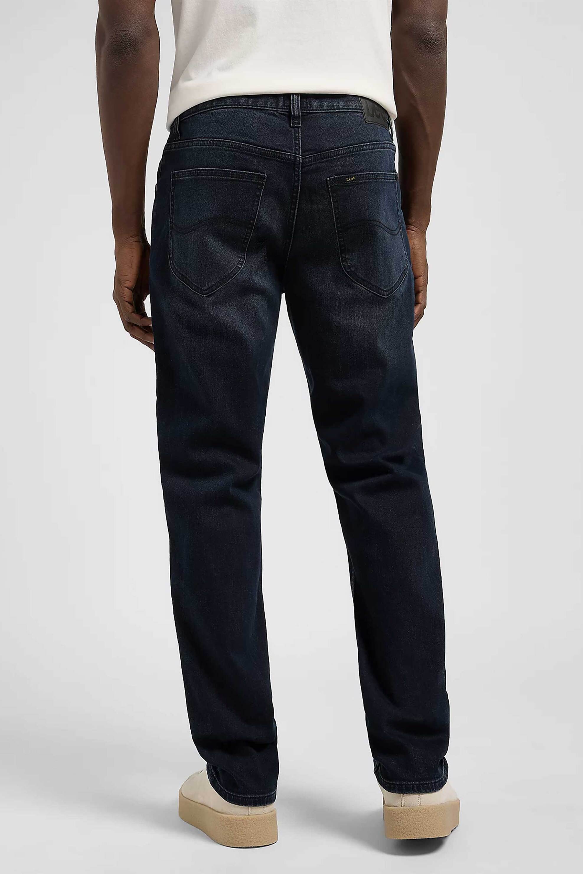 Lee Ανδρικό Τζιν Παντελόνι Πεντάτσεπο Regular Straight Fit West - 112373386 Μαύρο