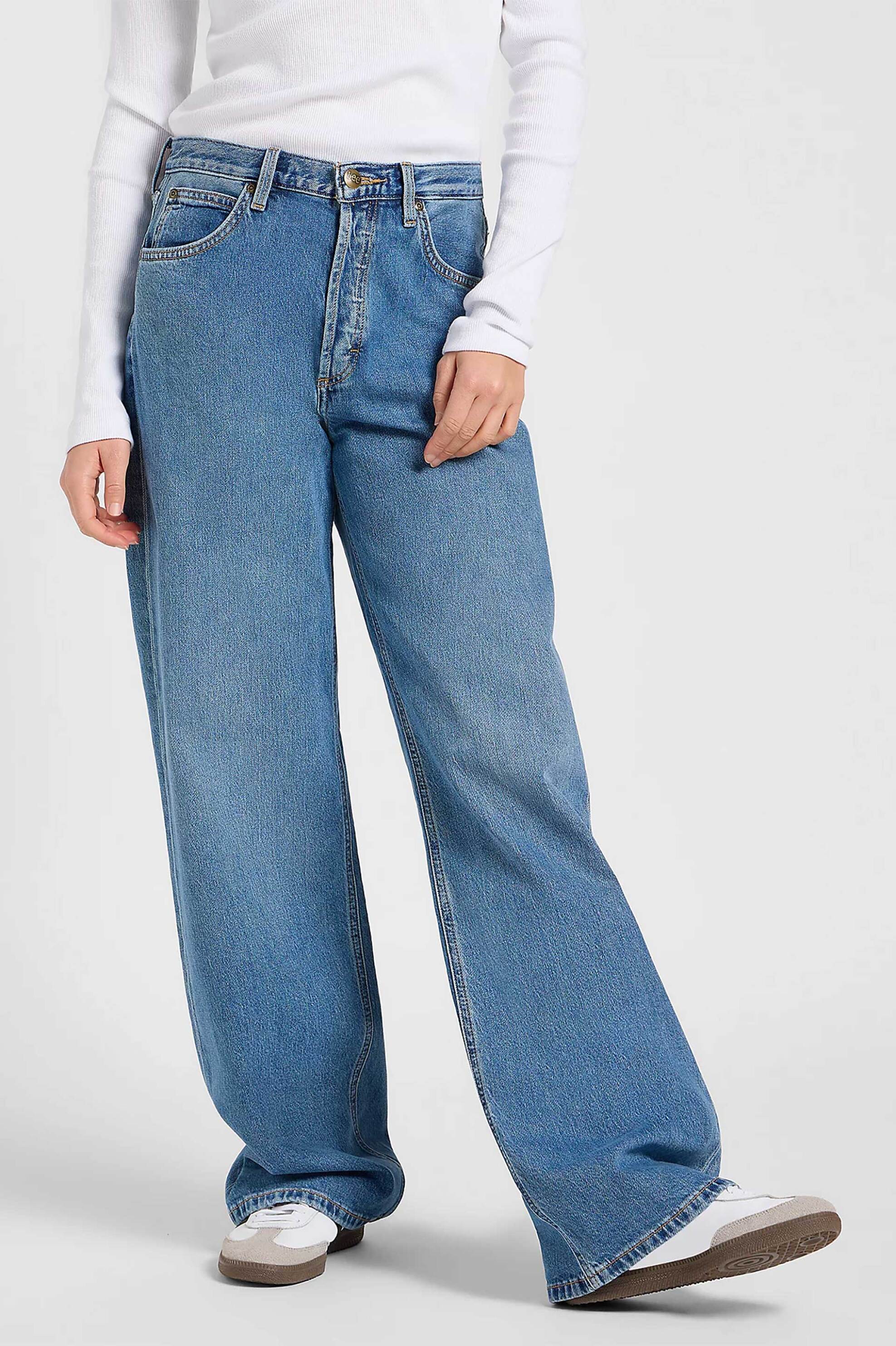 Lee® γυναικείο τζιν παντελόνι πεντάτσεπο Baggy Fit "Low Slung Slouch" - 112371117 Denim Blue φωτογραφία