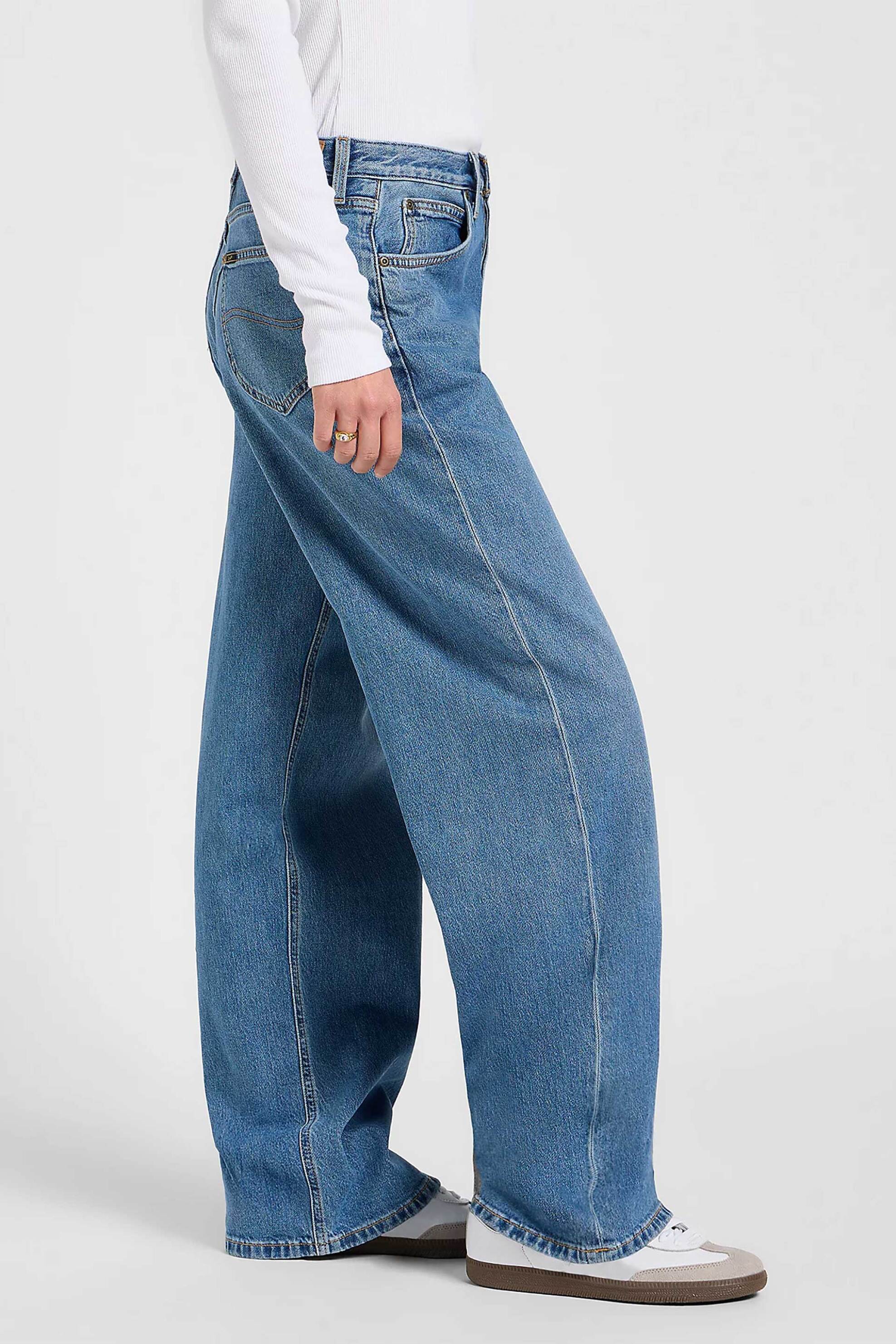 Lee® γυναικείο τζιν παντελόνι πεντάτσεπο Baggy Fit "Low Slung Slouch" - 112371117 Denim Blue φωτογραφία