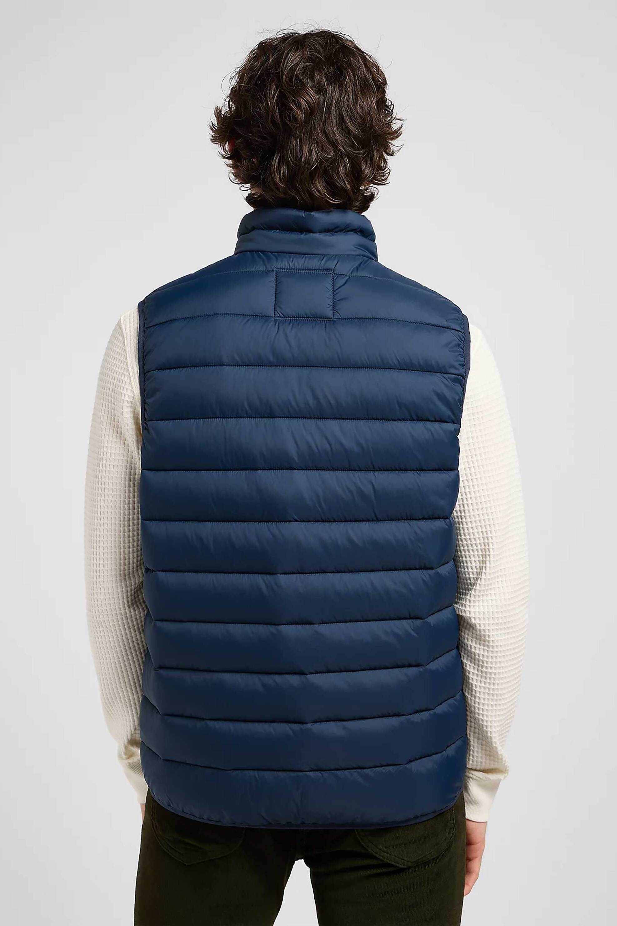 Lee® ανδρικό αμάνικο μπουφάν με καπιτονέ σχέδιο και ψηλό λαιμό Regular Fit - 112370536 Μπλε Σκούρο φωτογραφία