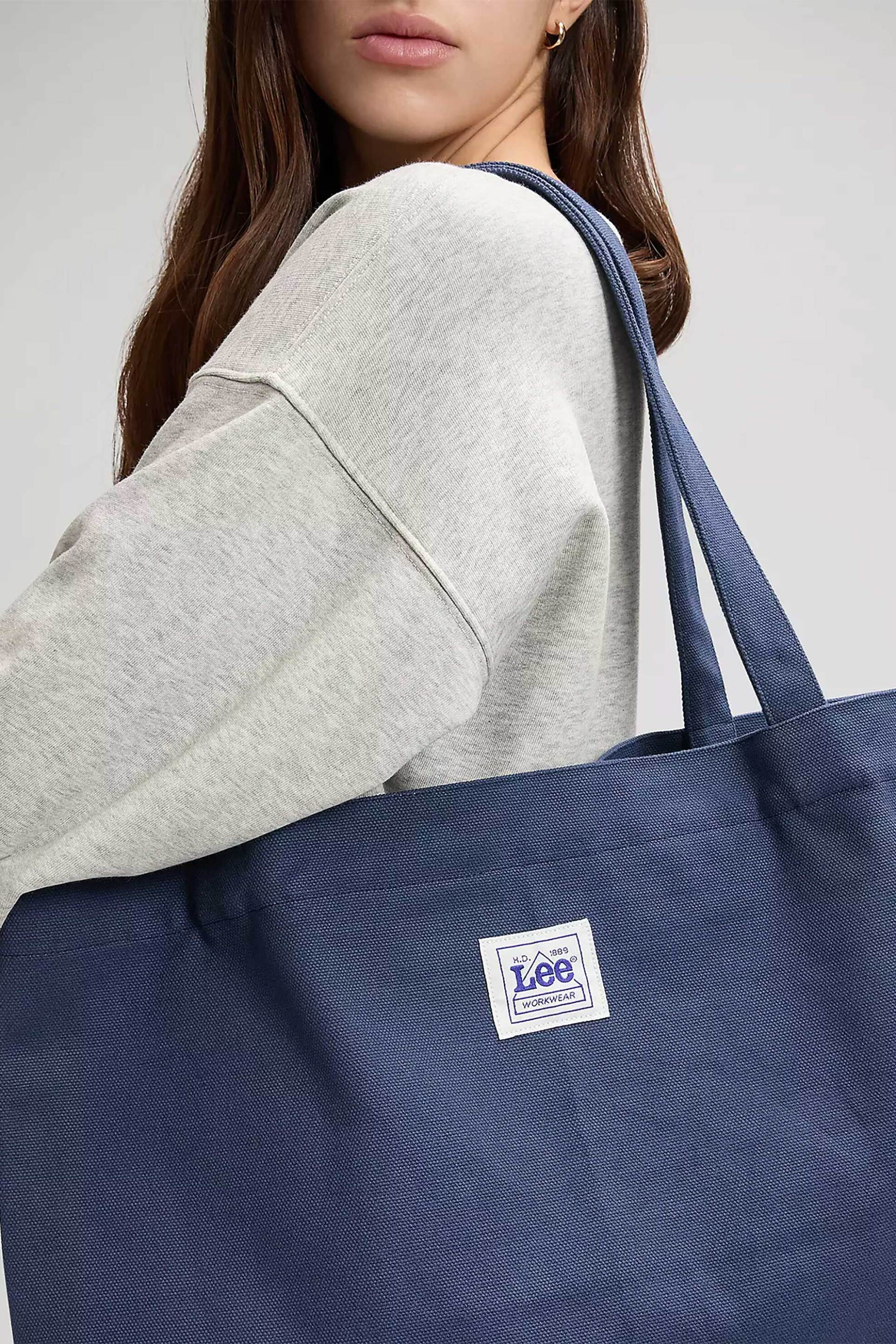 Lee Γυναικεία Τσάντα Tote με Logo Patch Workwear - 112379176 Μπλε Σκούρο