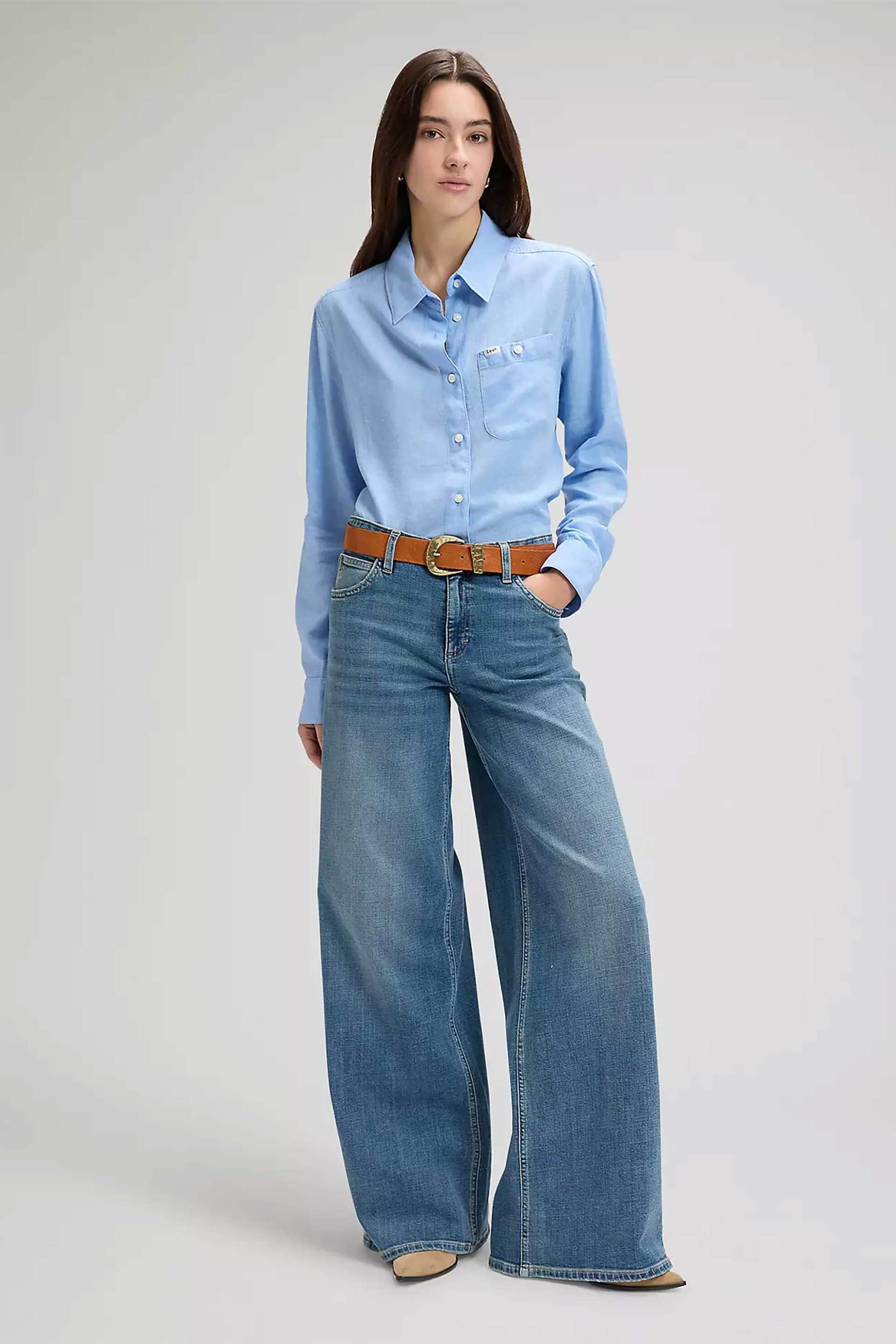 Lee® γυναικεία δερμάτινη ζώνη με μεταλλική αγκράφα "Boho" - 112379705 Ταμπά