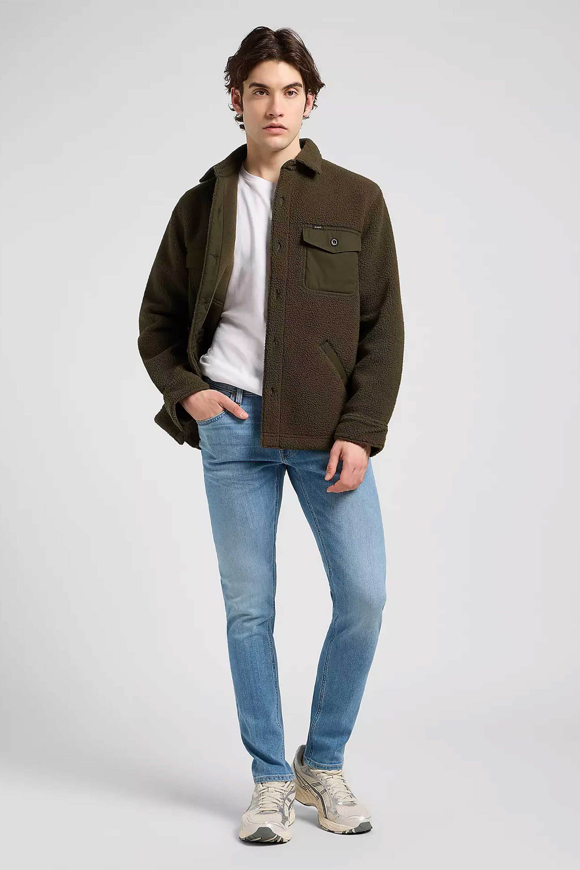 Lee® ανδρικό τζιν παντελόνι πεντάτσεπο Slim Tapered Fit "Luke" - 112370736 Denim Blue Ανοιχτό