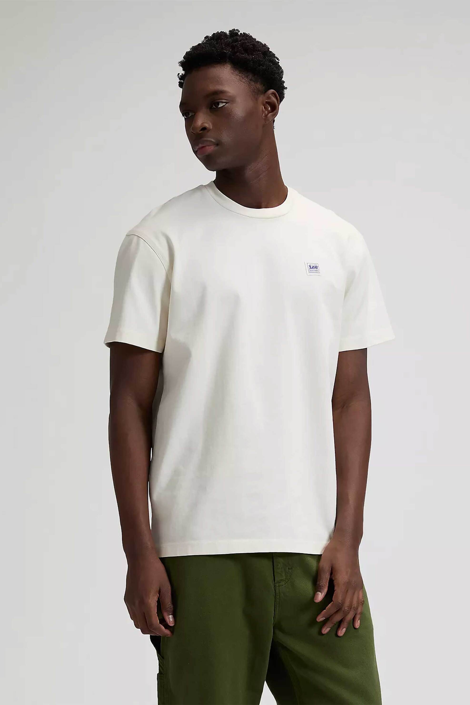 Lee® ανδρικό T-shirt με logo patch Relaxed Fit "Workwear" - 112376606 Υπόλευκο