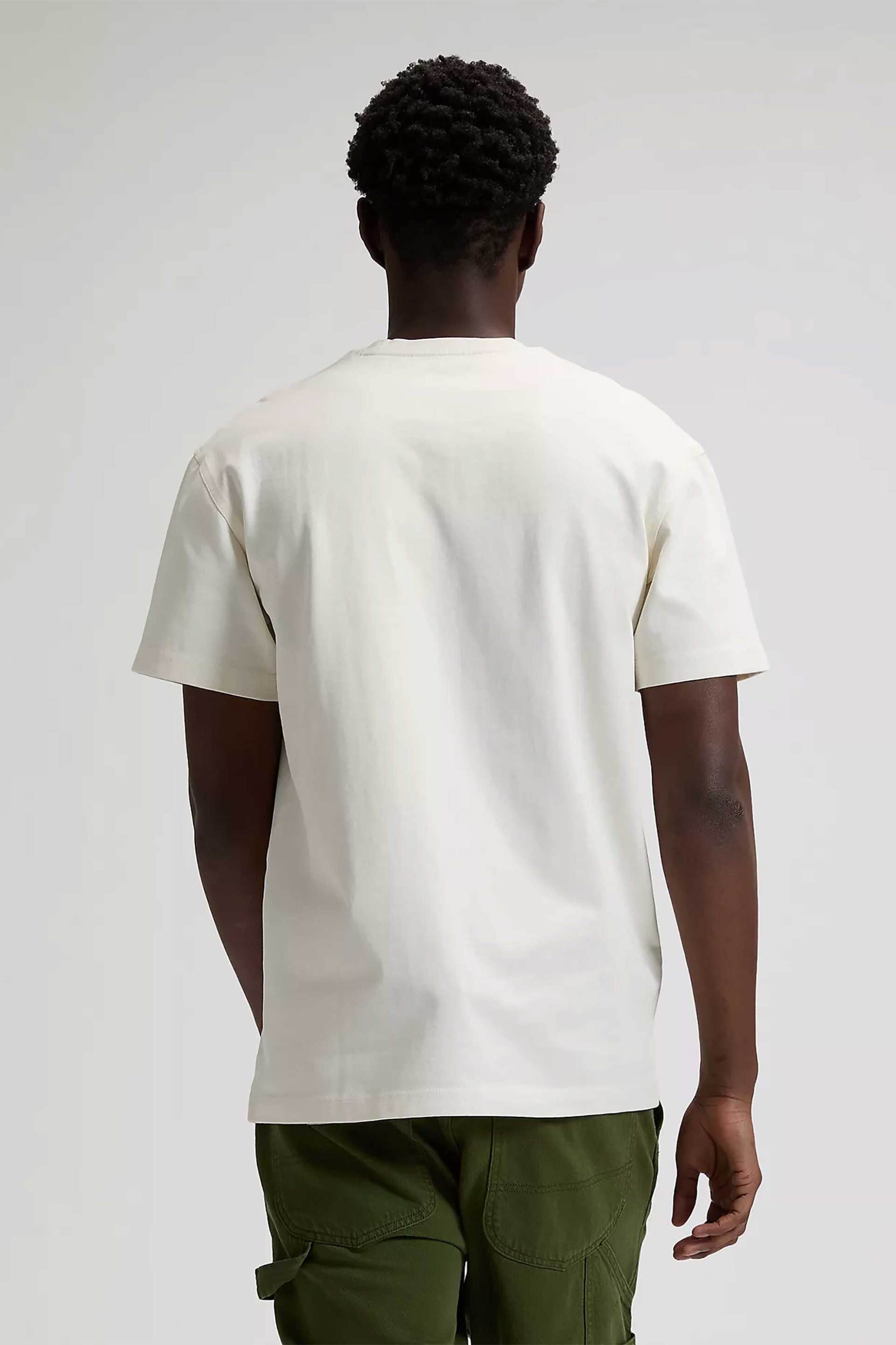 Lee Ανδρικό T-Shirt με Logo Patch Relaxed Fit Workwear - 112376606 Υπόλευκο