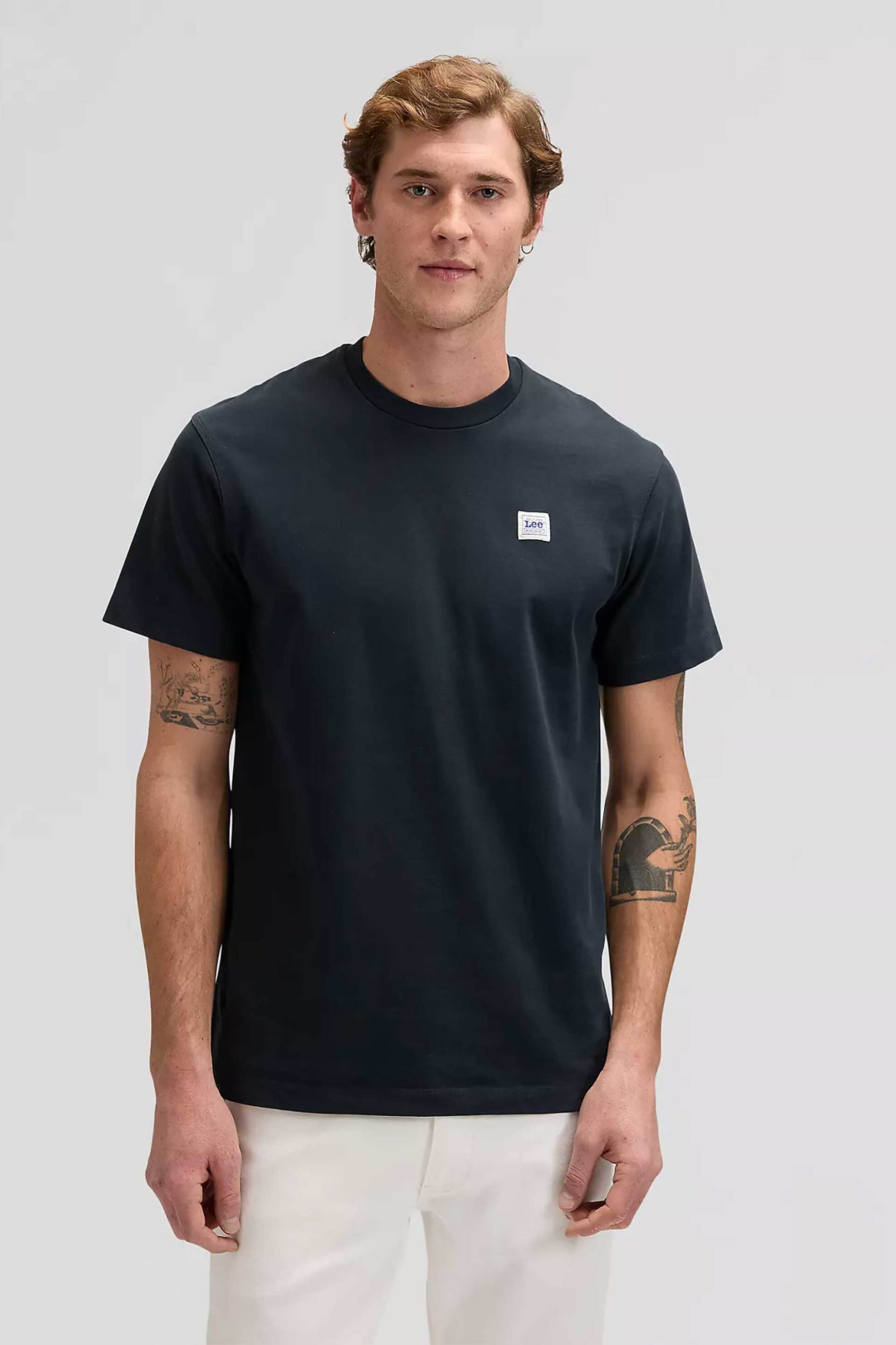 Lee® ανδρικό T-shirt με logo patch Relaxed Fit "Workwear" - 112376608 Μπλε Σκούρο