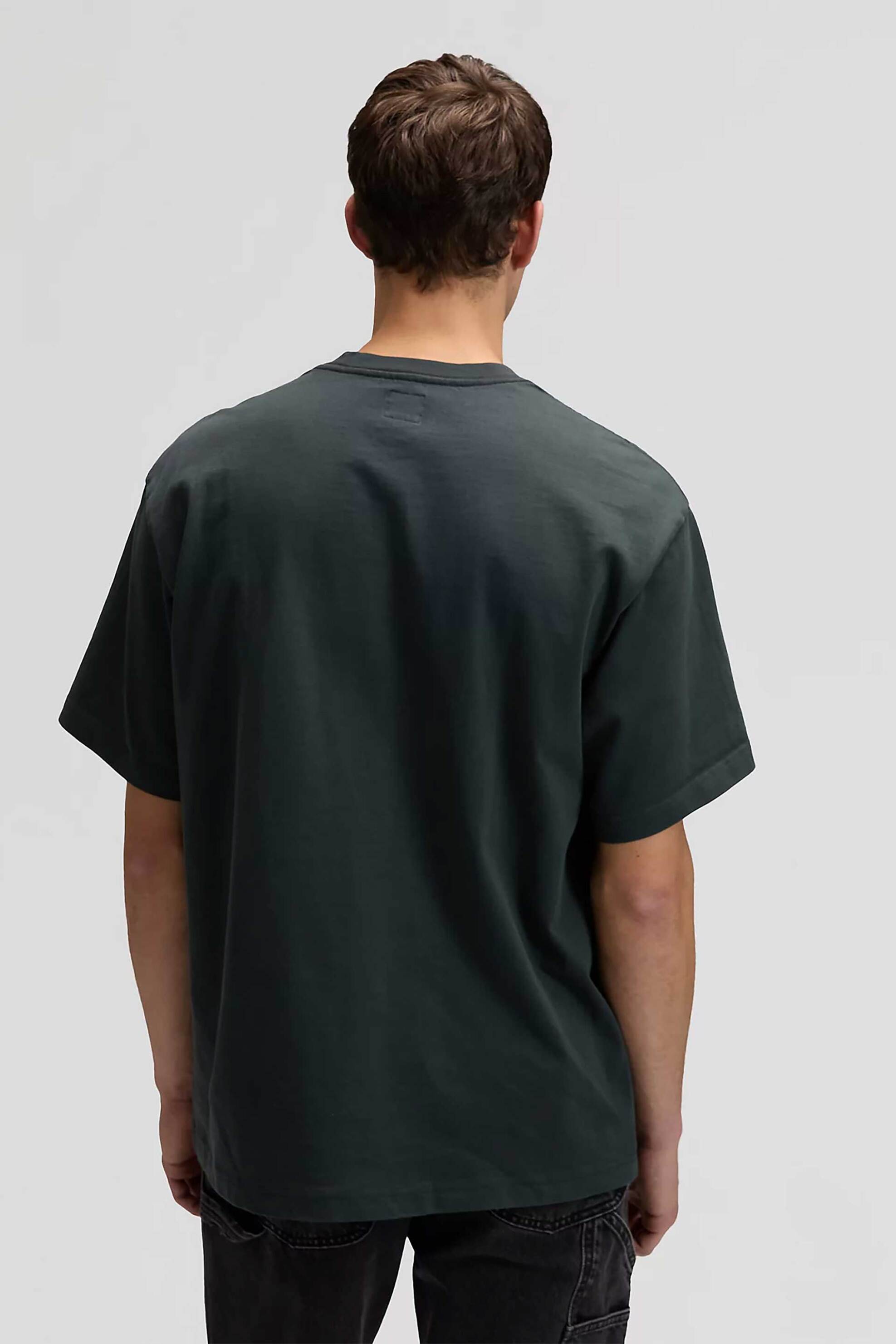 Lee Ανδρικό T-Shirt με Boxy Logo Relaxed Fit Workwear - 112378724 Ανθρακί