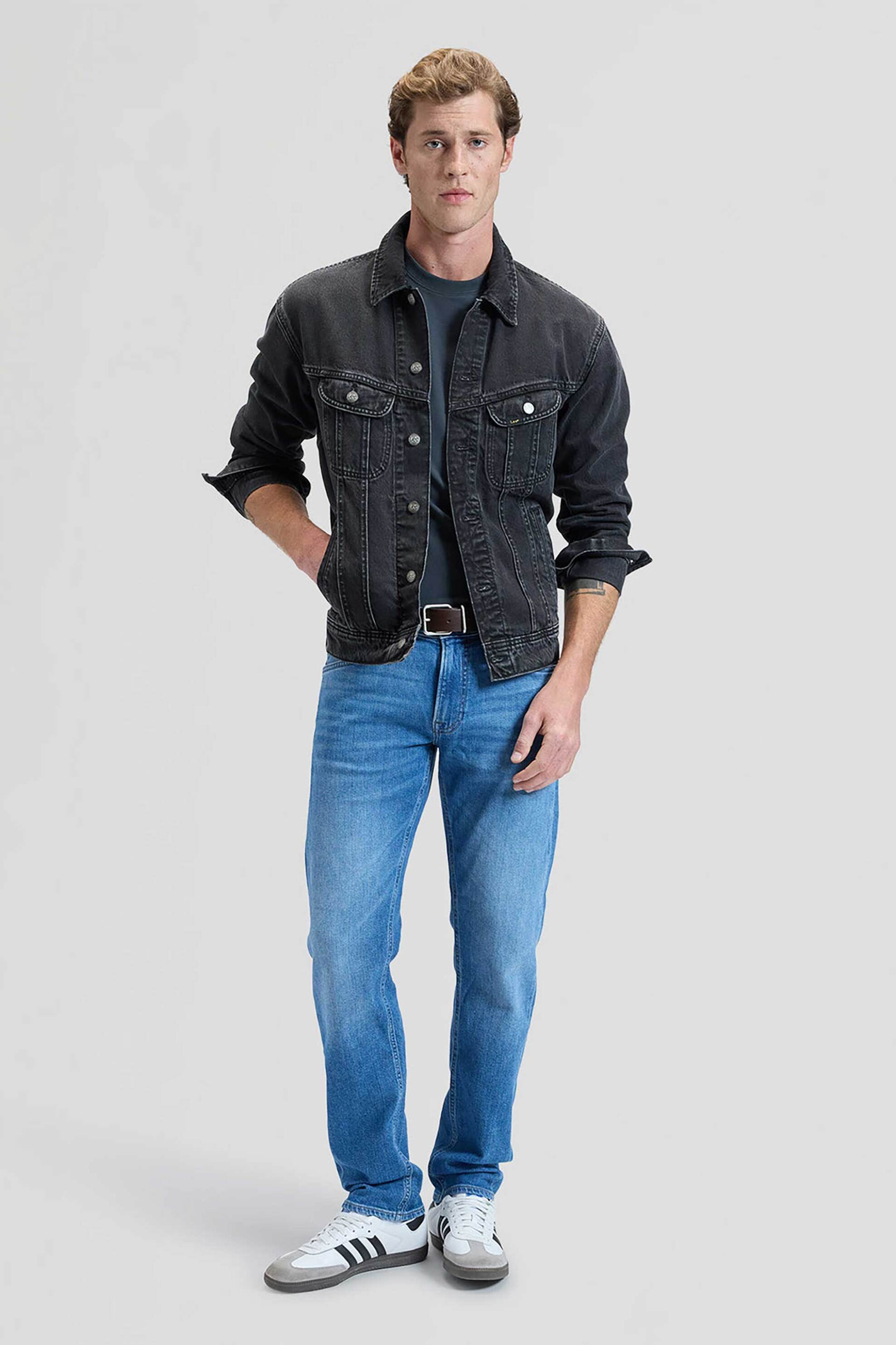 Lee® ανδρικό τζιν παντελόνι πεντάτσεπο Regular Straight Fit "Daren" - 112377696 Denim Blue